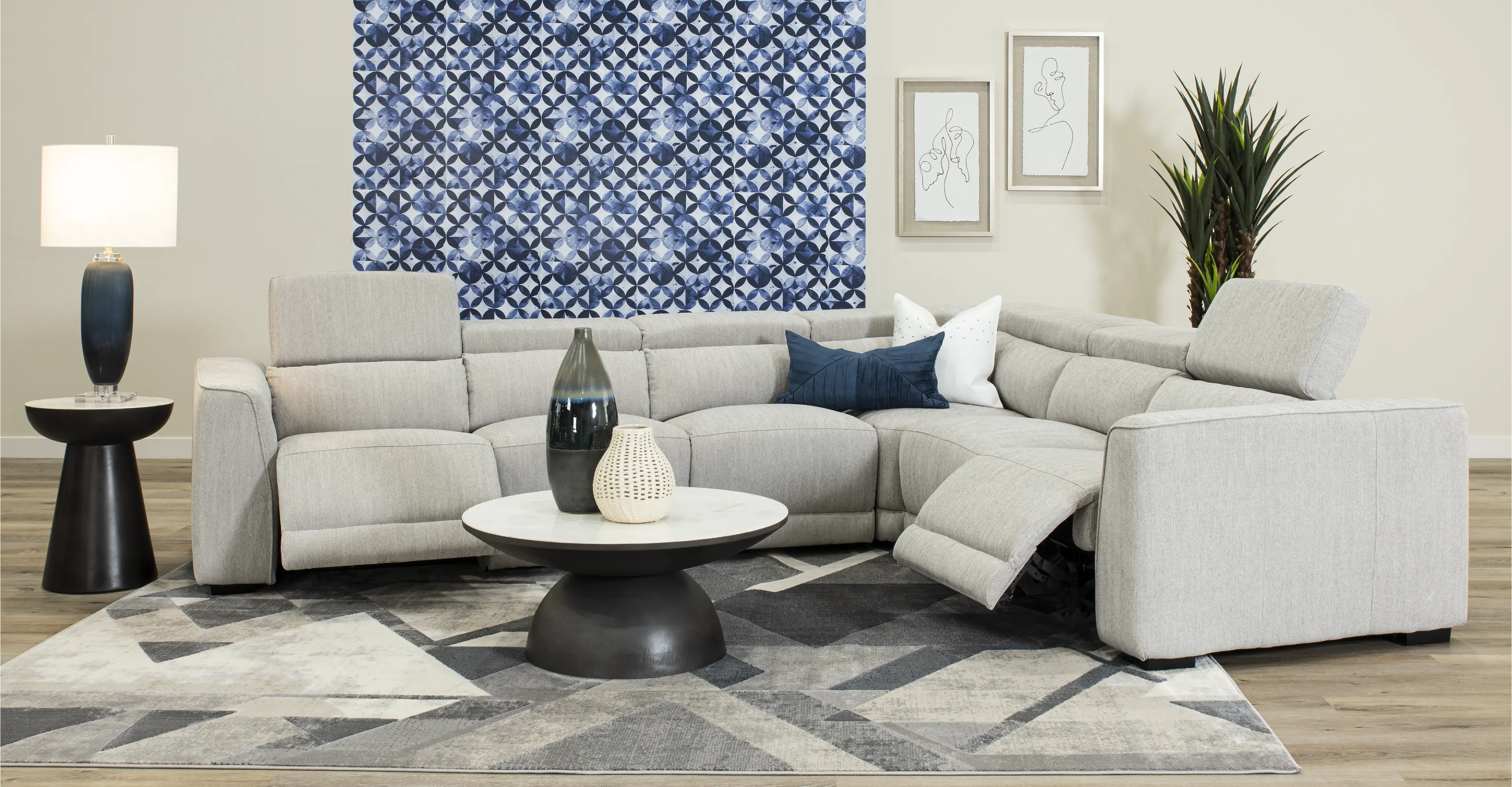 Noho Bisque 4-Piece Power Reclining Sectional-2