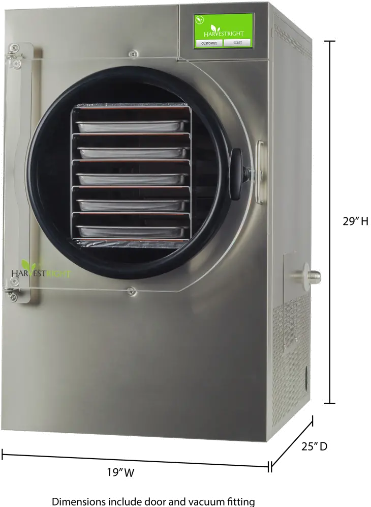 N-HRFDMSS Harvest Right Medium 5-Tray Freeze Dryer - Stainless Steel-3