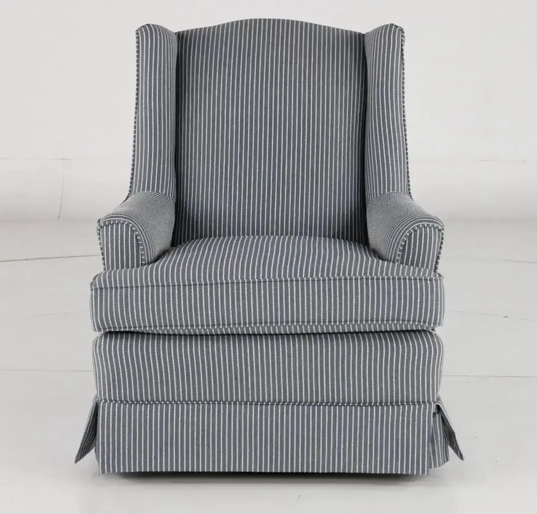 Natasha Chambray Swivel Glider-5