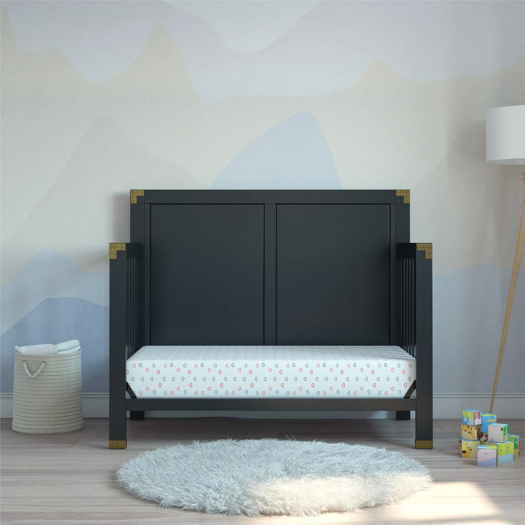 Frances Baby Relax Black 5-in-1 Convertible Crib-3