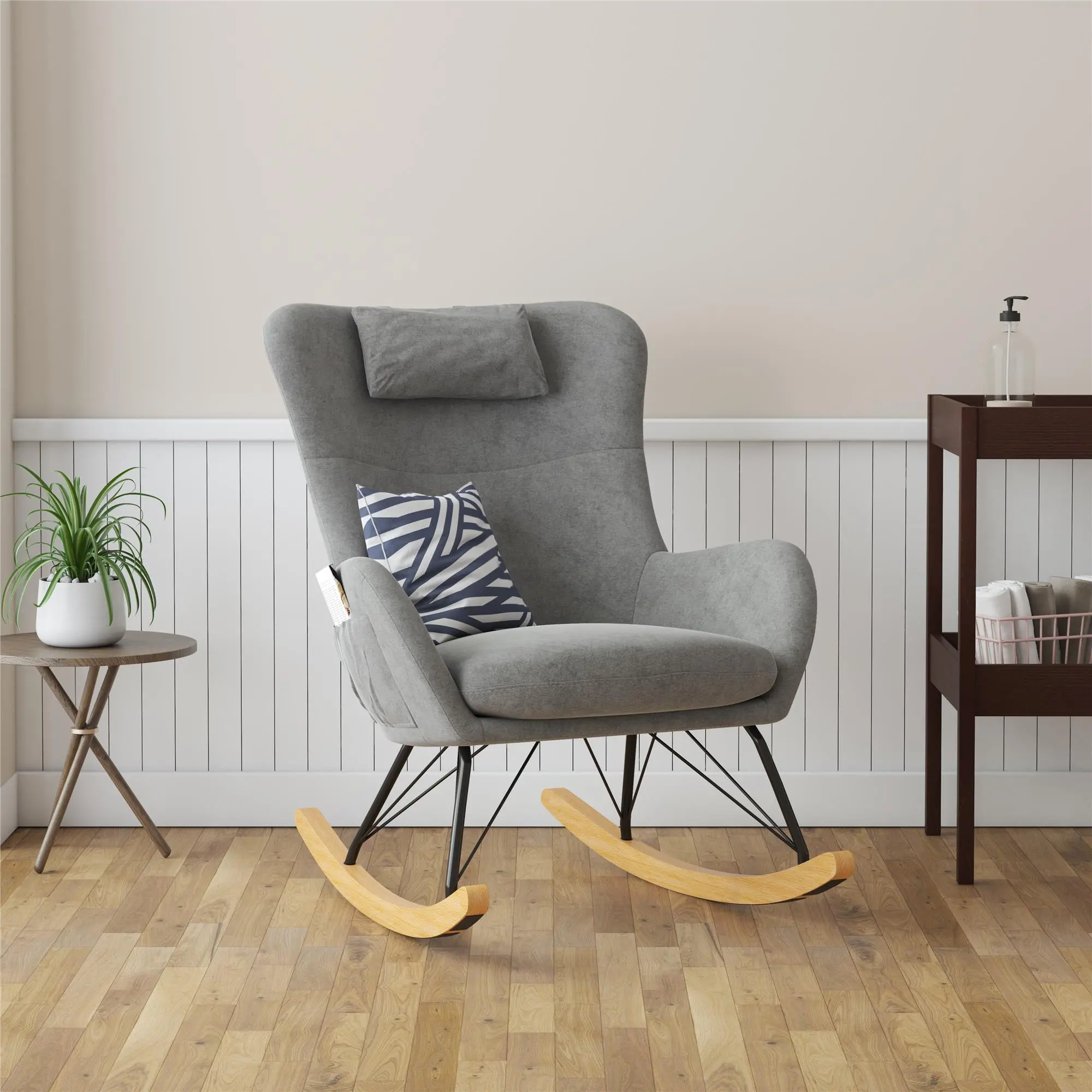 Margot Baby Relax Gray Rocker Chair-2