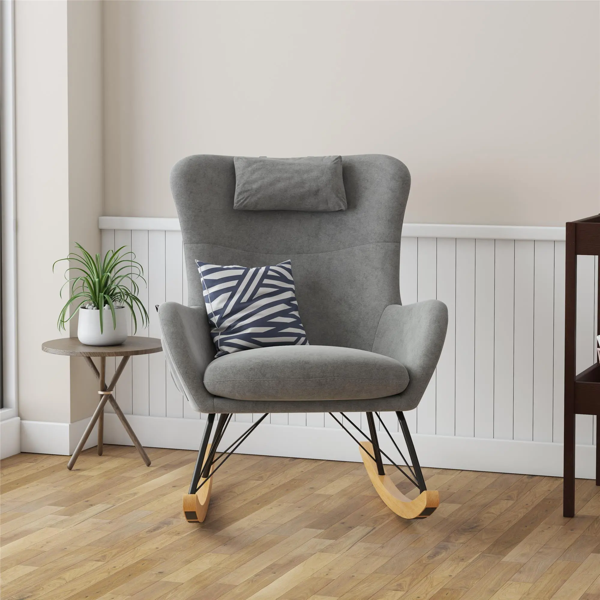 Margot Baby Relax Gray Rocker Chair-3
