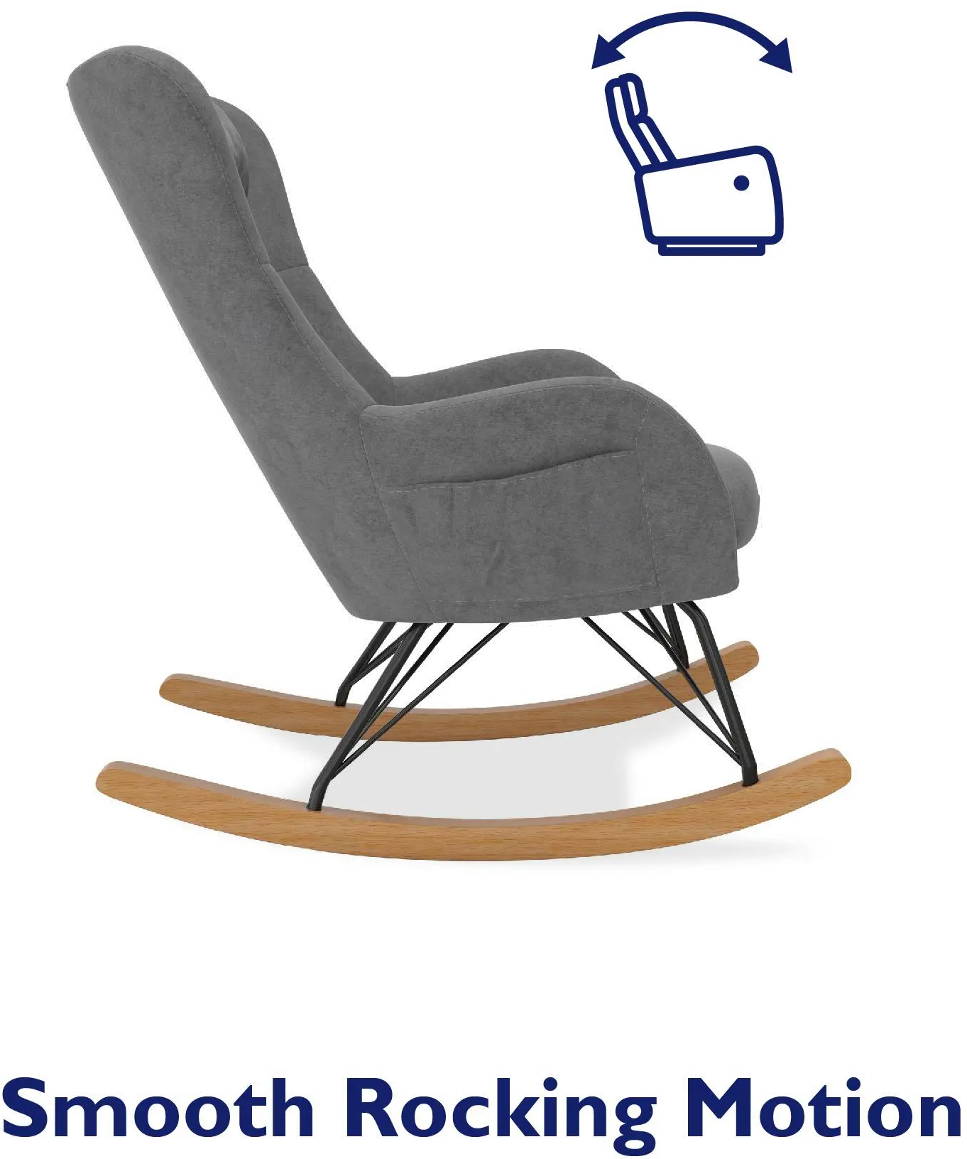 Margot Baby Relax Gray Rocker Chair-8