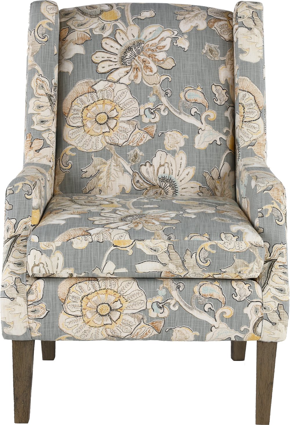 Whimsey Granite Floral Wing Chair