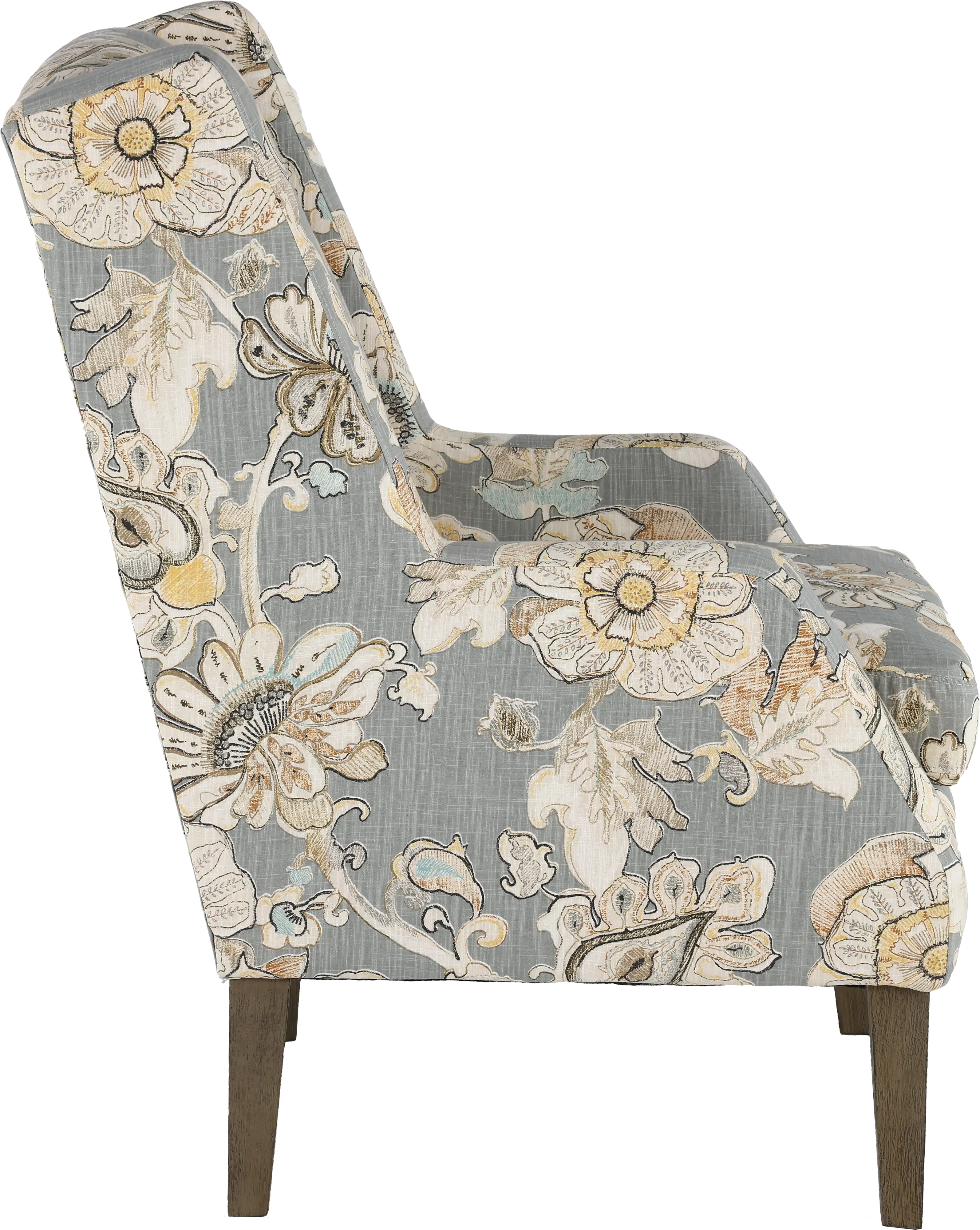 Whimsey Granite Floral Wing Chair-5