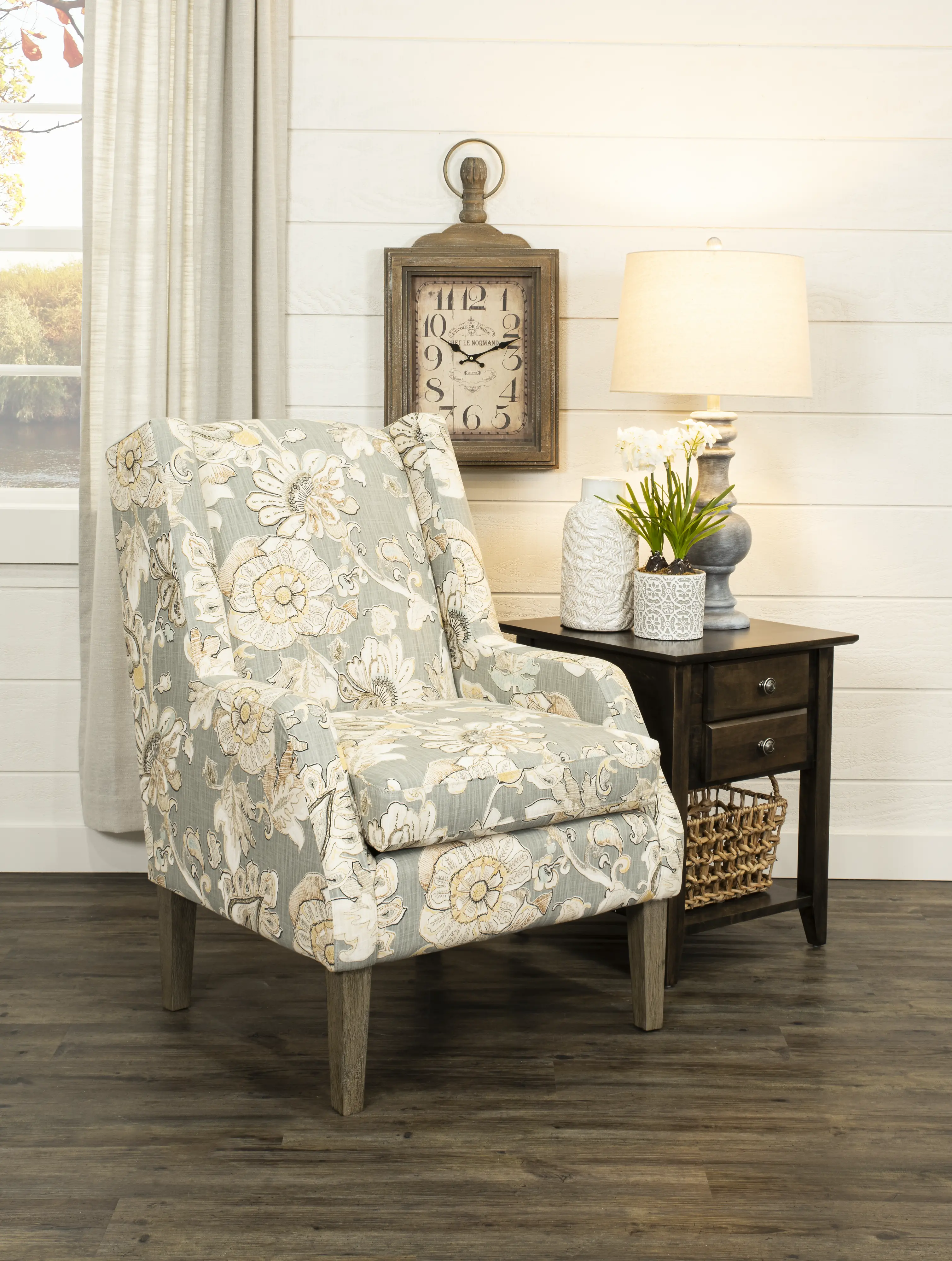 Whimsey Granite Floral Wing Chair-9