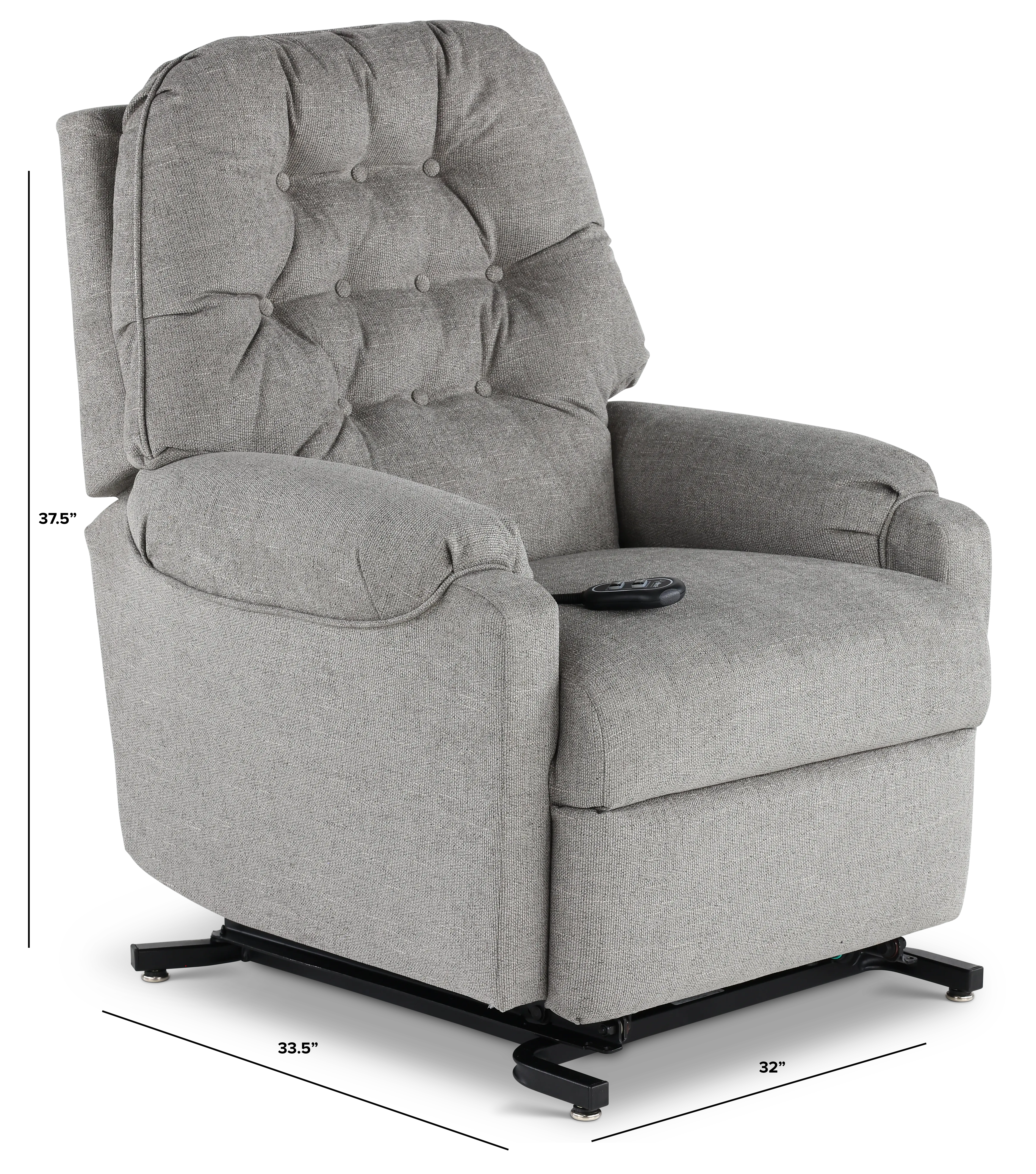 Sondra Pewter Gray Power Reclining Lift Chair-3