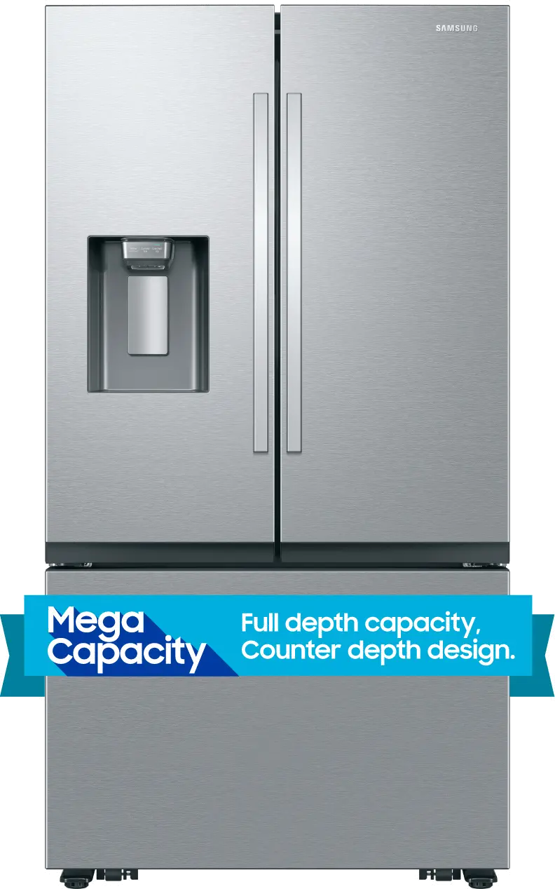 RF27CG5400SR Samsung 26 cu ft Mega Capacity French Door Refrigerator - Counter Depth Stainless Steel-1
