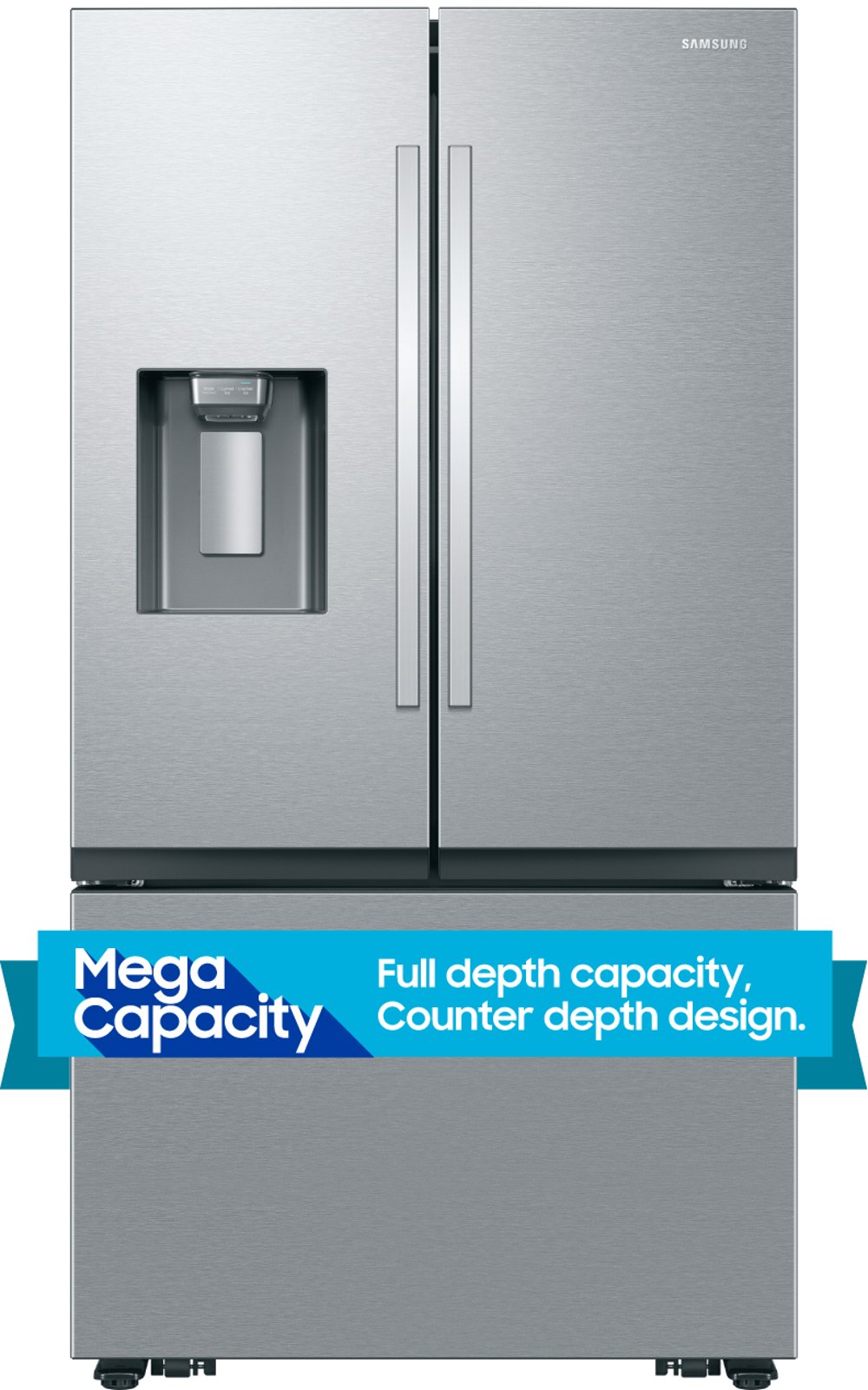 Samsung 26 cu ft Mega Capacity French Door Refrigerator - Counter Depth Stainless Steel