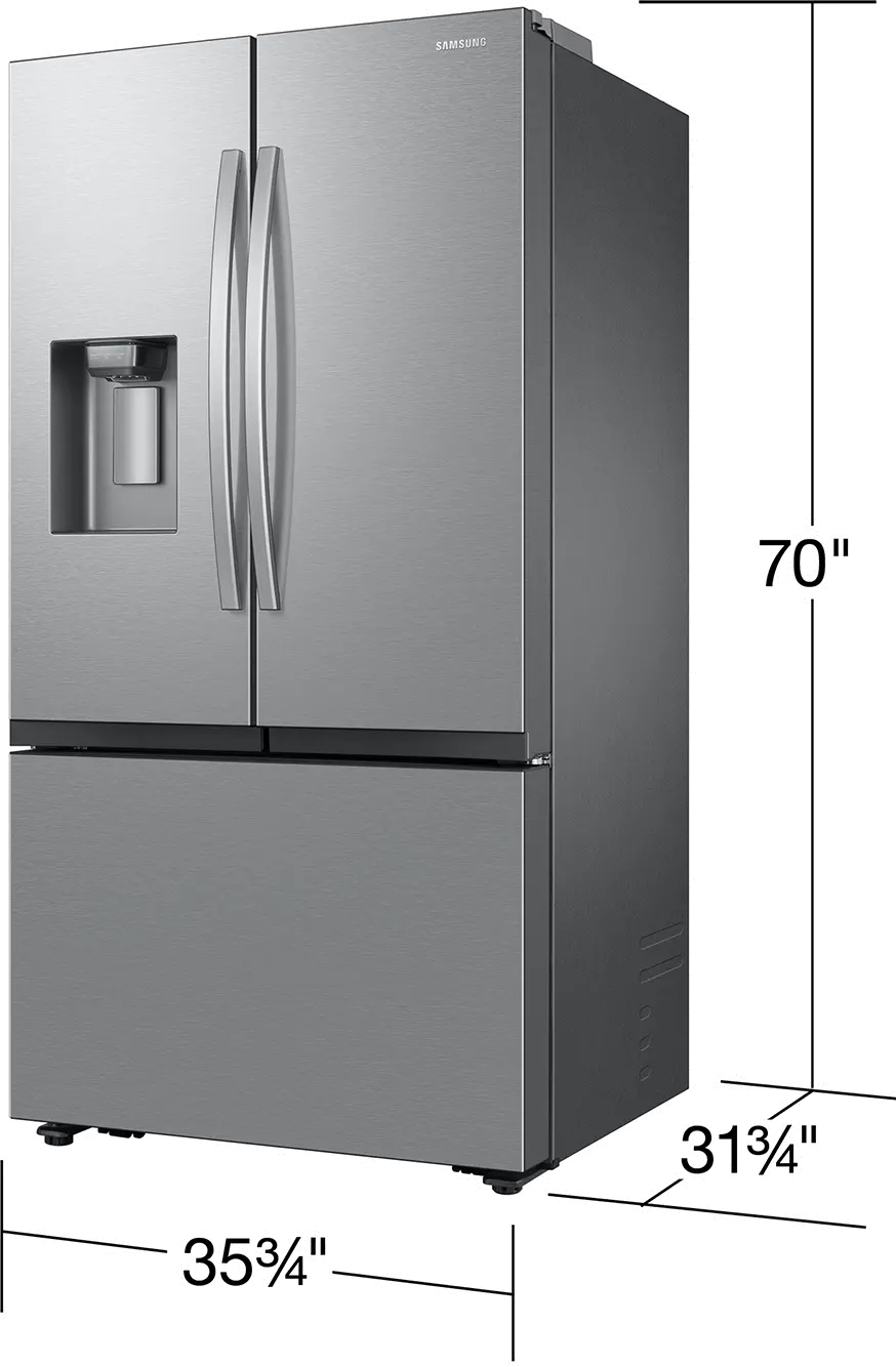 RF27CG5400SR Samsung 26 cu ft Mega Capacity French Door Refrigerator - Counter Depth Stainless Steel-4