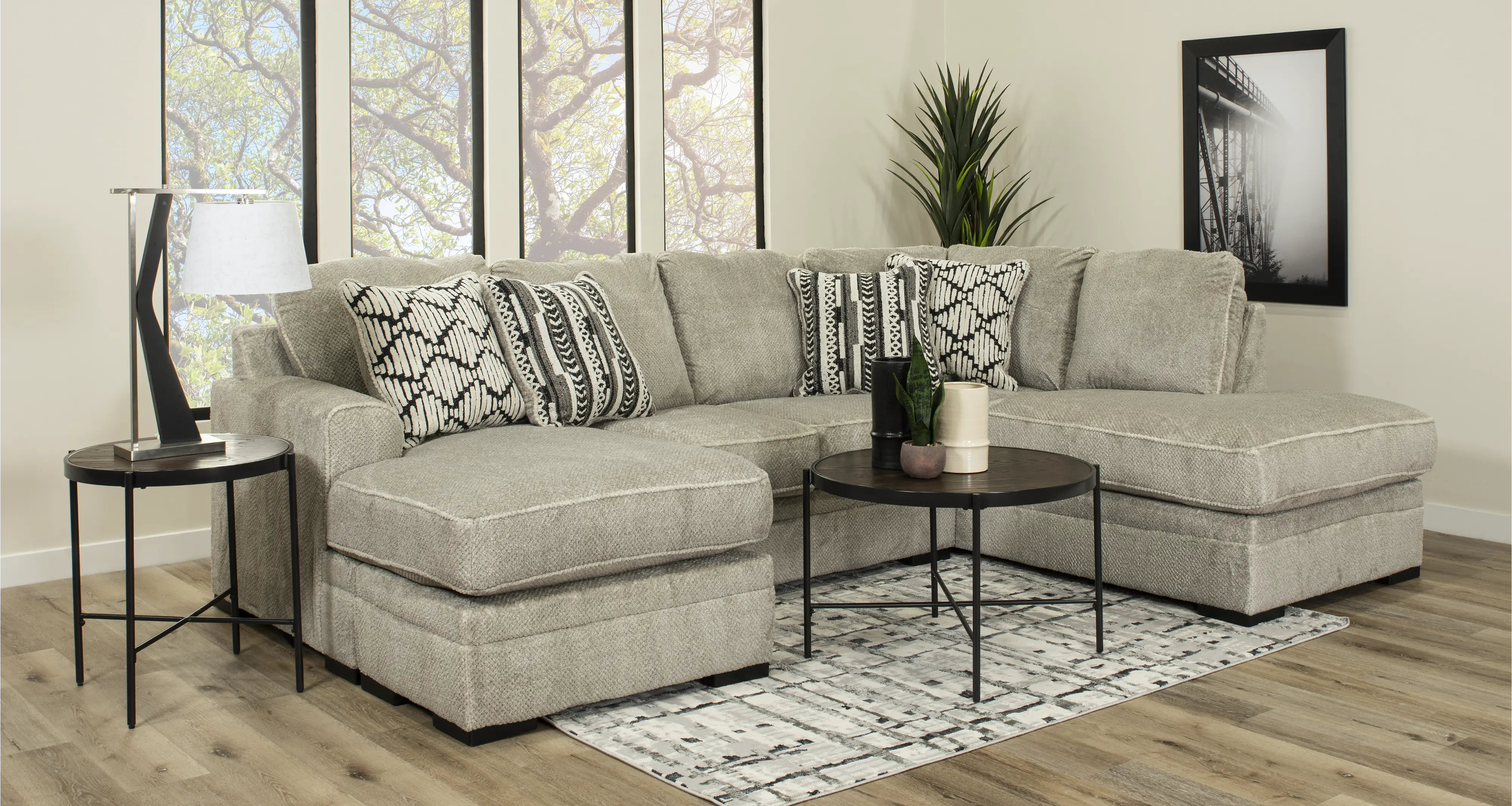 Calnita Sisal Beige 2 Piece Sectional-2