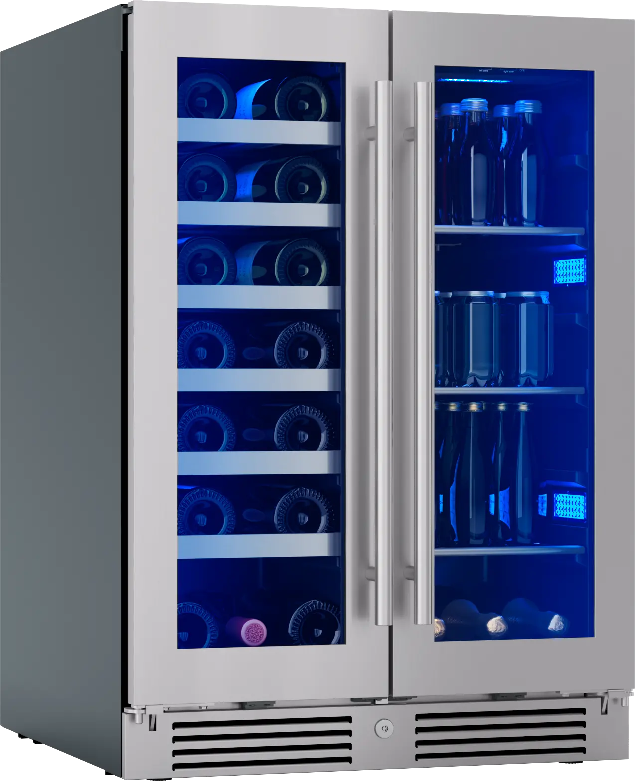 PRWB24C32CG Zephyr Presrv™ French Door Dual Zone Wine & Beverage Cooler-4