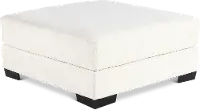 HANSEL*TRIBECA FOAM/OTT/SNOW Hansel White Ottoman with Crypton Home Fabric