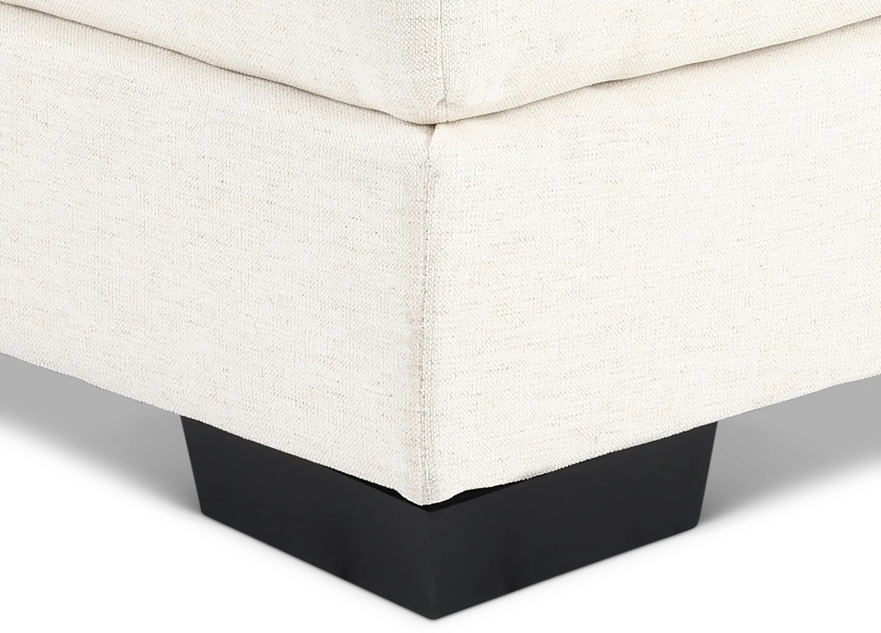 HANSEL*TRIBECA FOAM/OTT/SNOW Hansel White Ottoman with Crypton Home Fabric-5