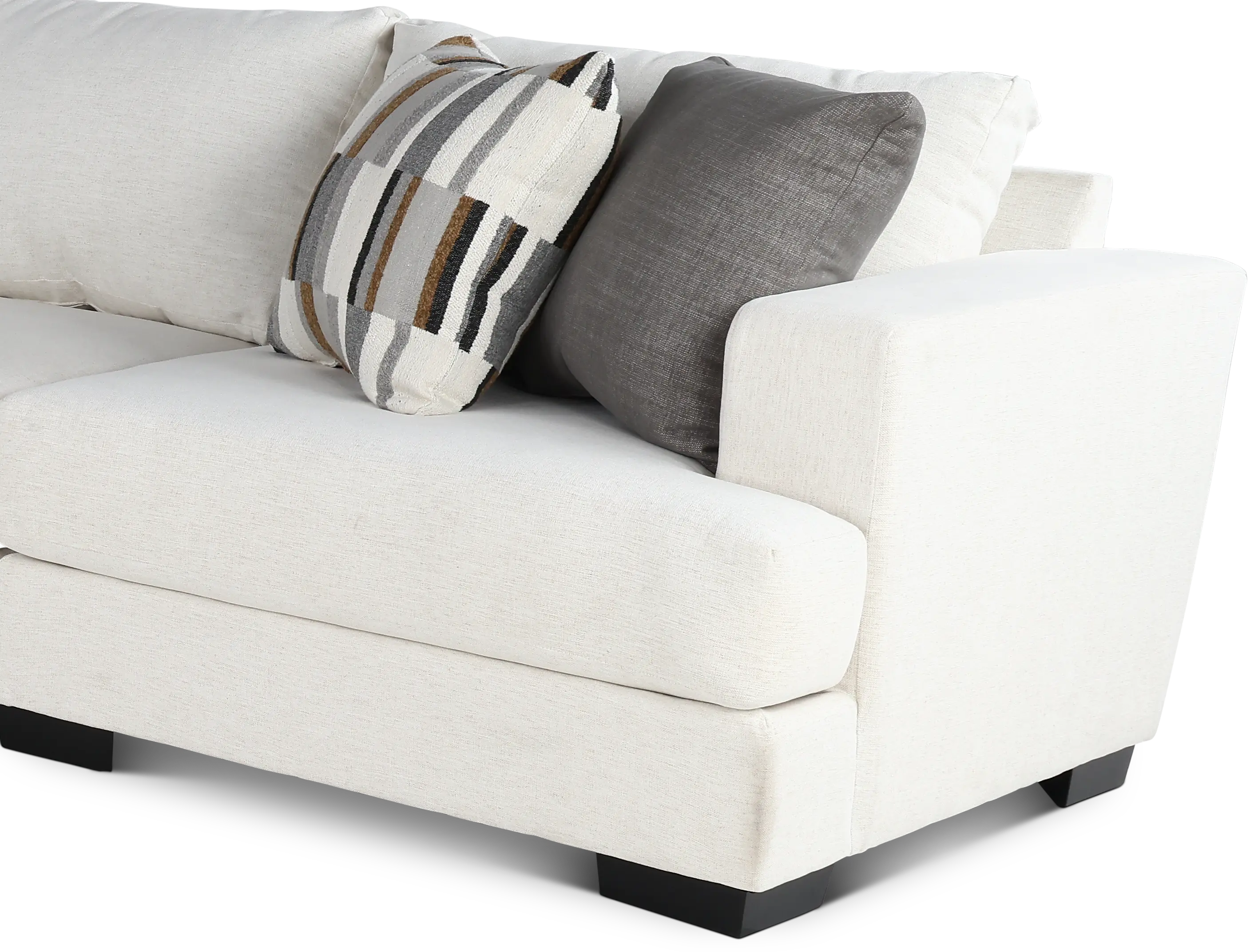 5PC HANSEL LAF/ALX2/C/RAF SNOW Hansel White 5 Piece Sectional with Crypton Home Fabric-5