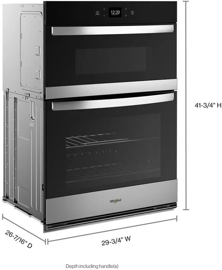 WOEC5030LZ Whirlpool 6.4 Cu Ft Combination Wall Oven - Stainless Steel-3