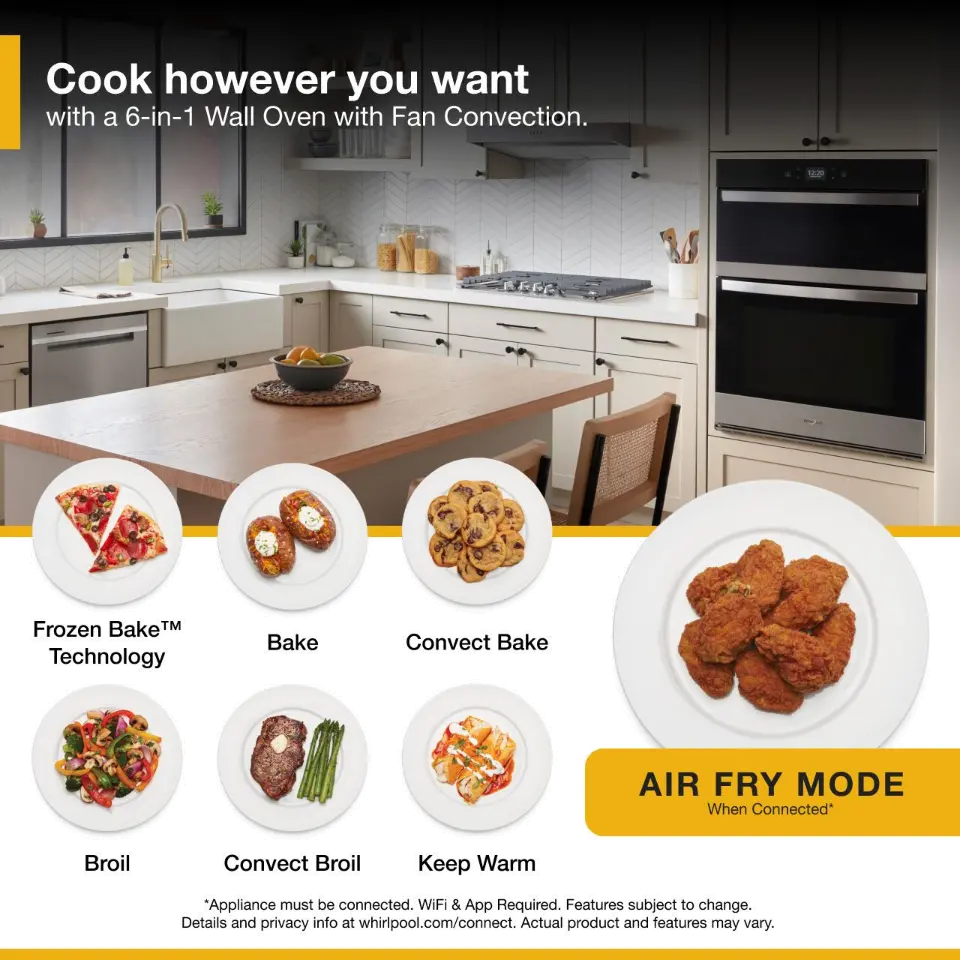 WOEC5030LZ Whirlpool 6.4 Cu Ft Combination Wall Oven - Stainless Steel-7