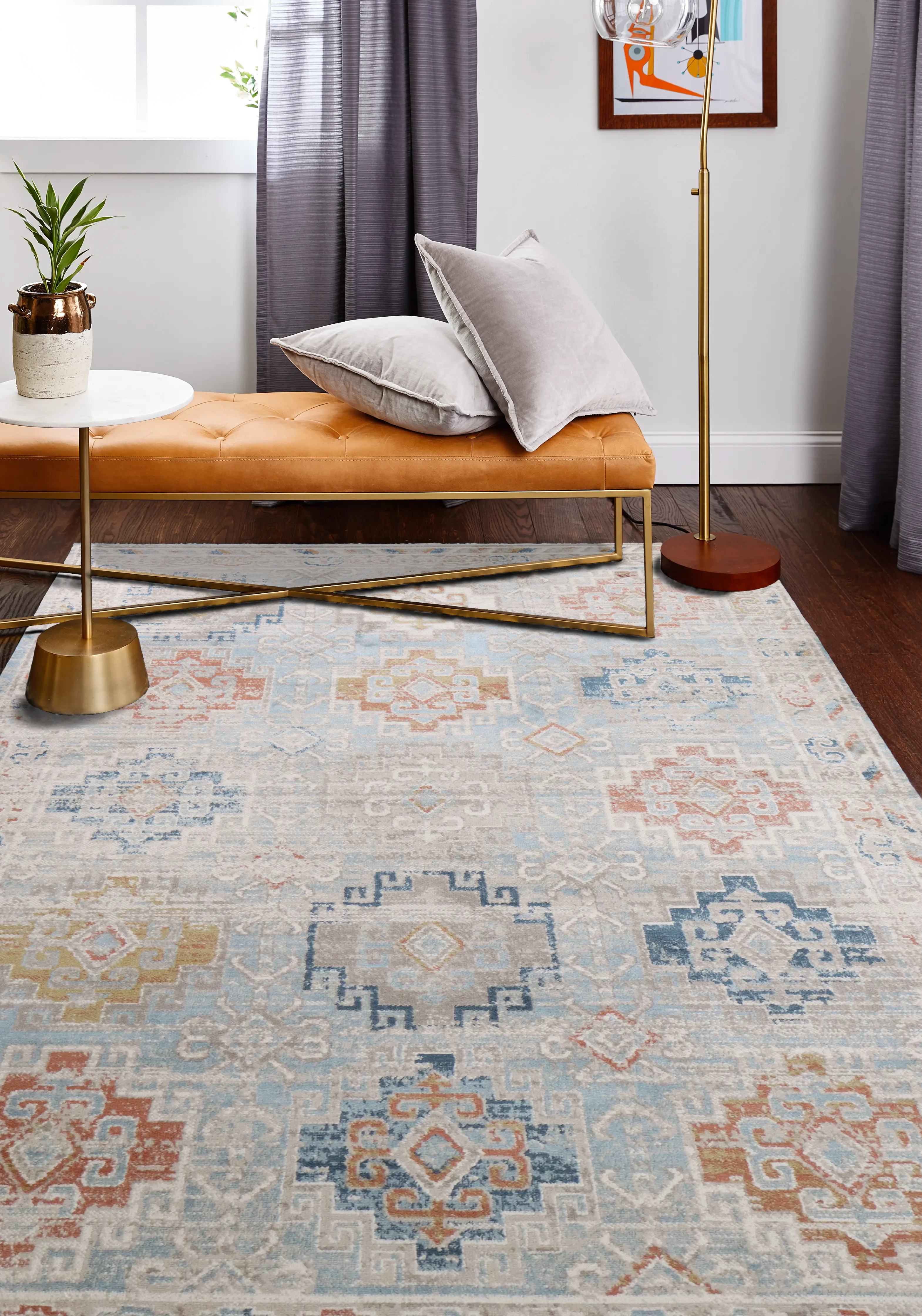 A181-MULTI-4X6-ASH301 Ashland 4 x 6 Bernard Multicolor Rug-2