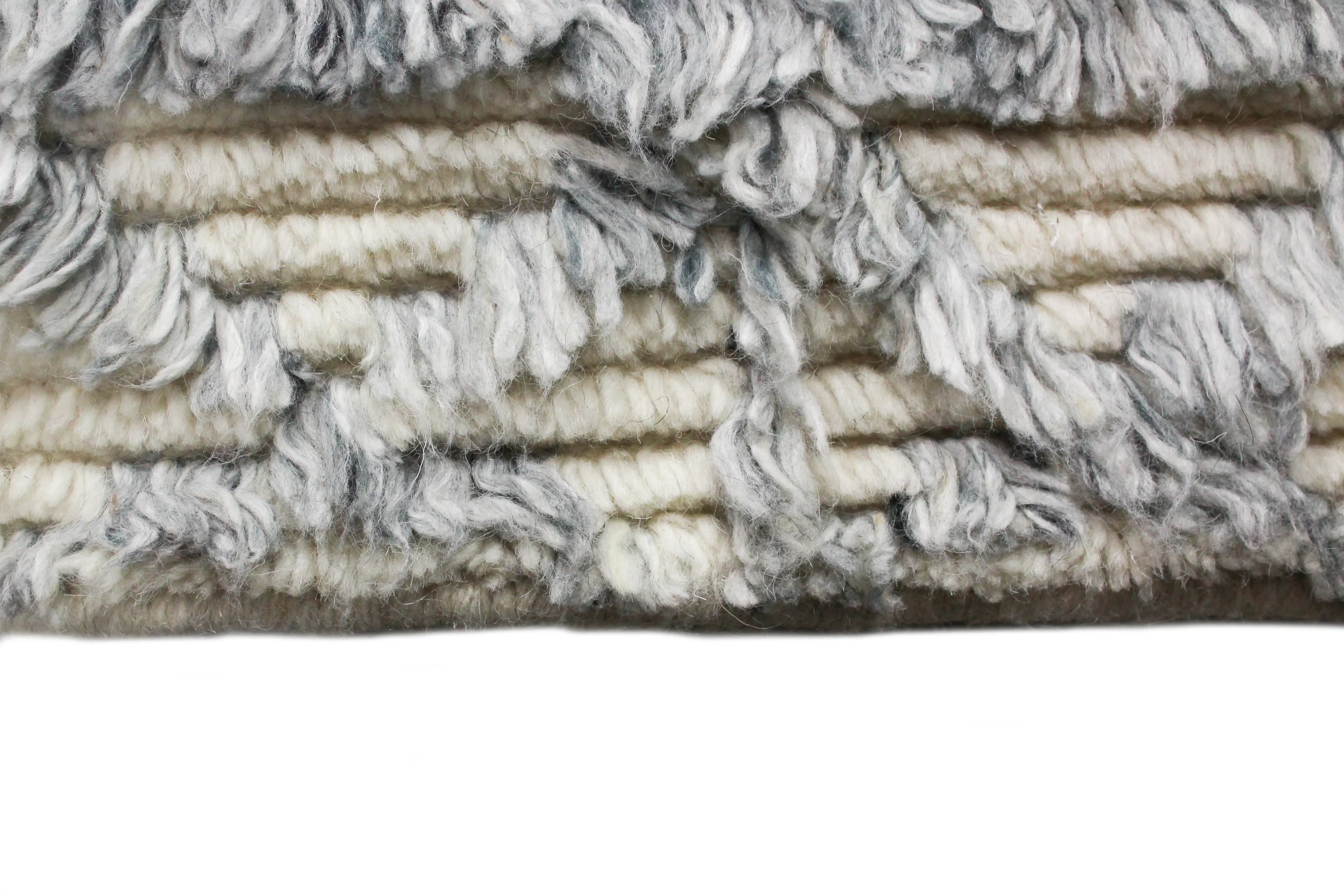 M133-IVBL-2.6X8-BN23 Janie Wool Hand Knotted Blue Runner Rug-2