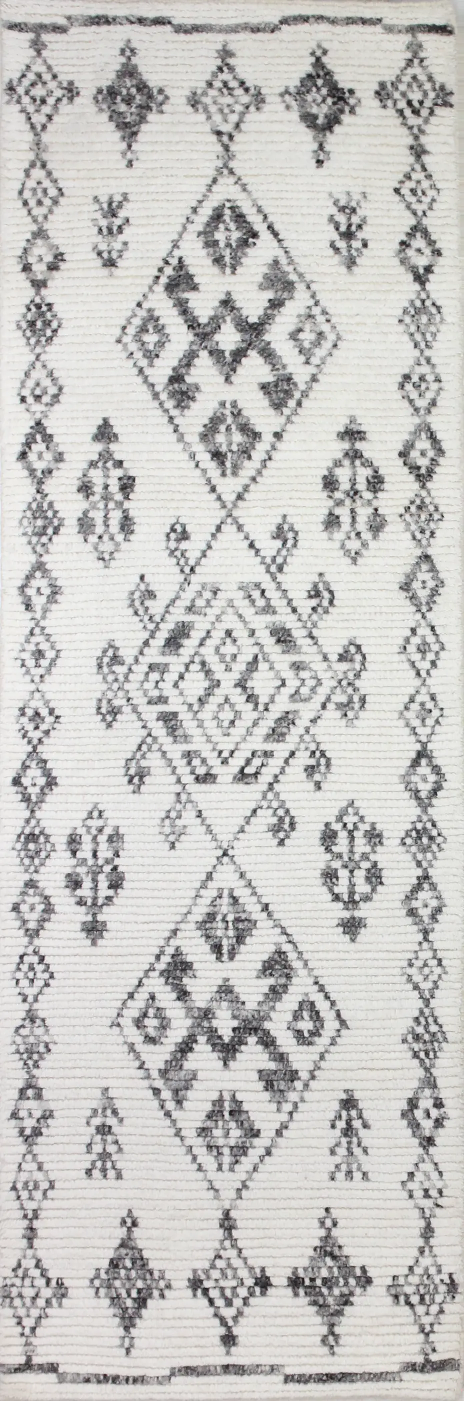 M133-IV-2.6X8-BN24 Marrakesh July Wool Hand Knotted Ivory Runner Rug-2