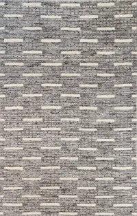 M133-GY-5X7.6-BN25 Jedediah 5 x 8 Wool Hand Knotted Gray Area Rug