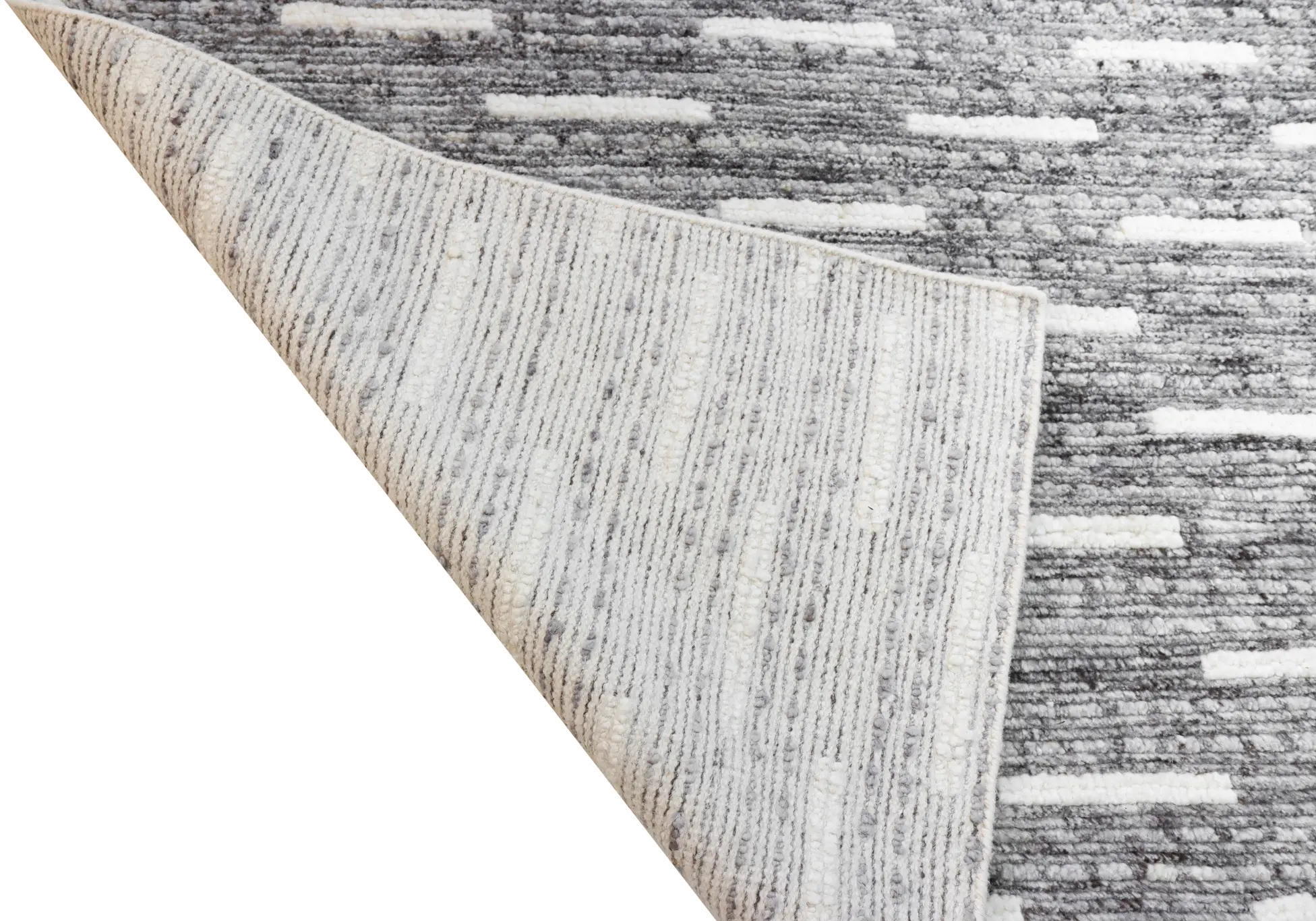 M133-GY-76X96-BN25 Jedediah 8 x 10 Wool Hand Knotted Gray Area Rug-5