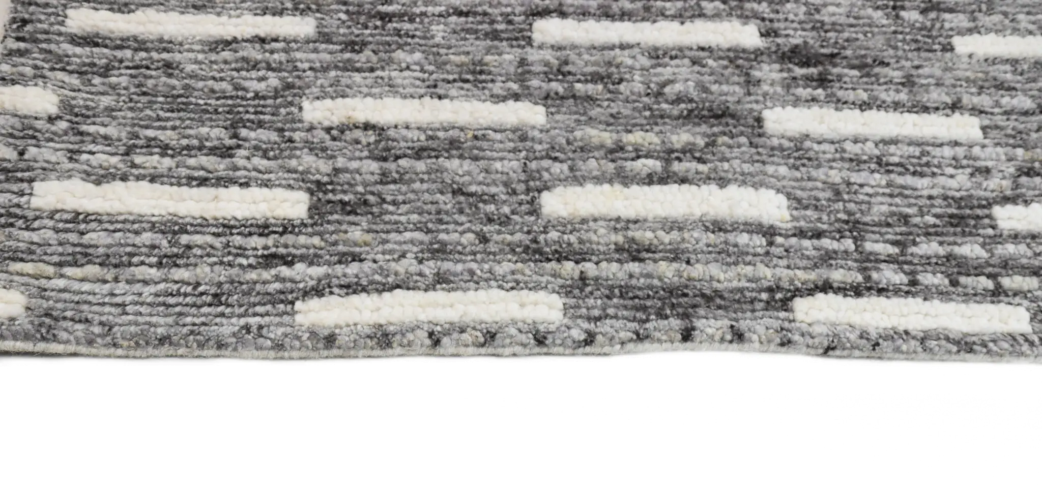 M133-GY-76X96-BN25 Jedediah 8 x 10 Wool Hand Knotted Gray Area Rug-6