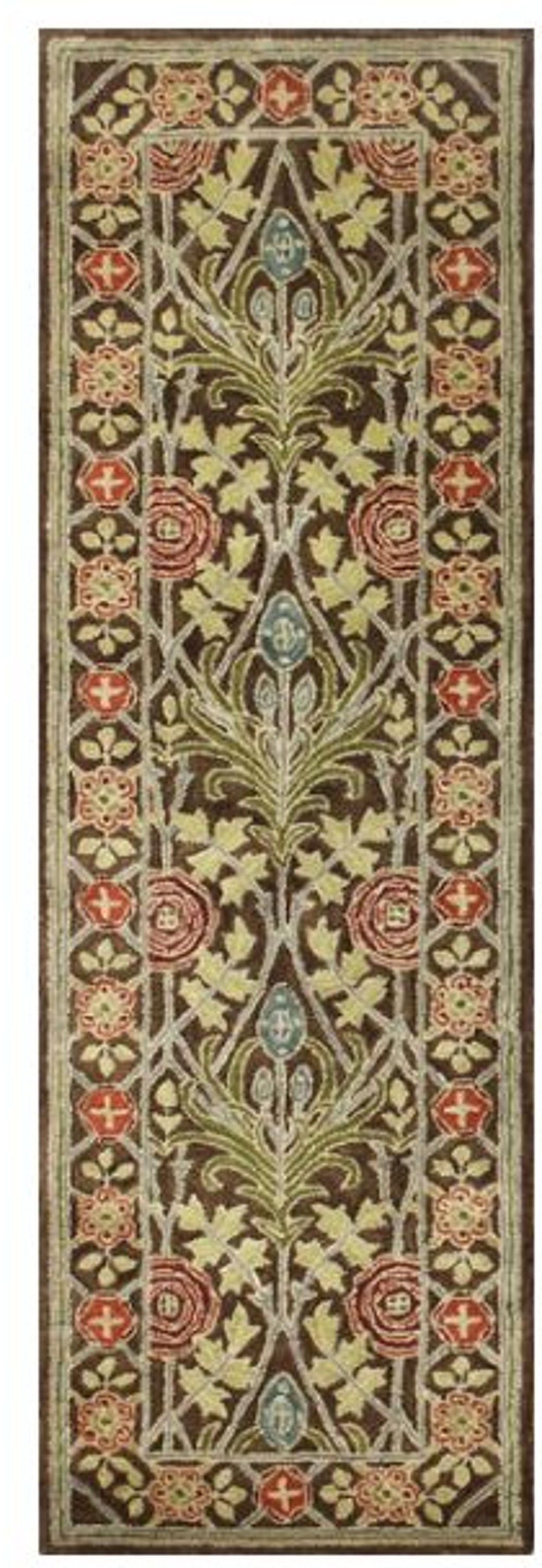 Wilshire Hastings Chocolate Wool Runner Rug