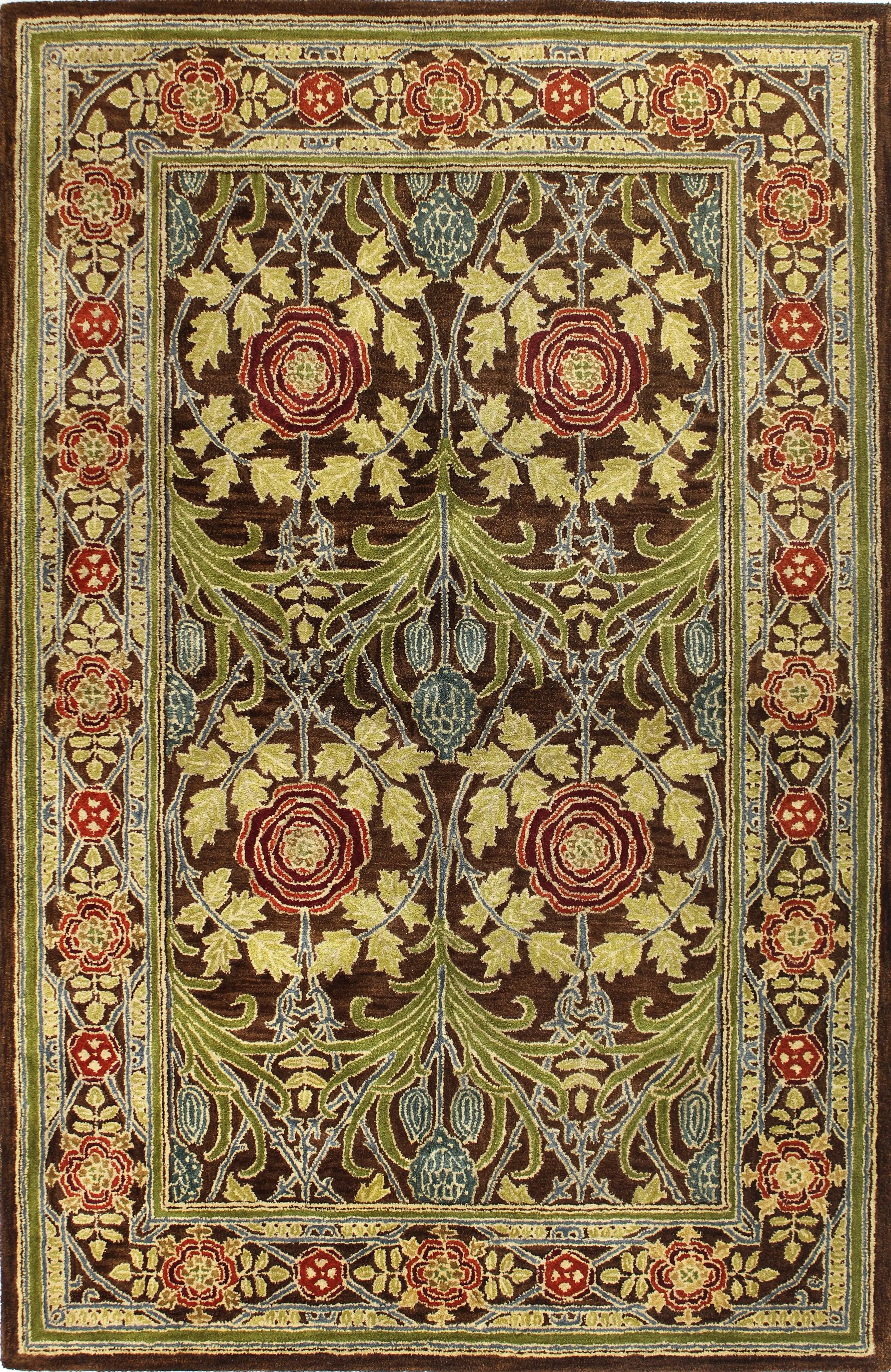 R128-CHOC-8X10-HG102 Wilshire 8 x 10 Hastings Chocolate Wool Area Rug-1