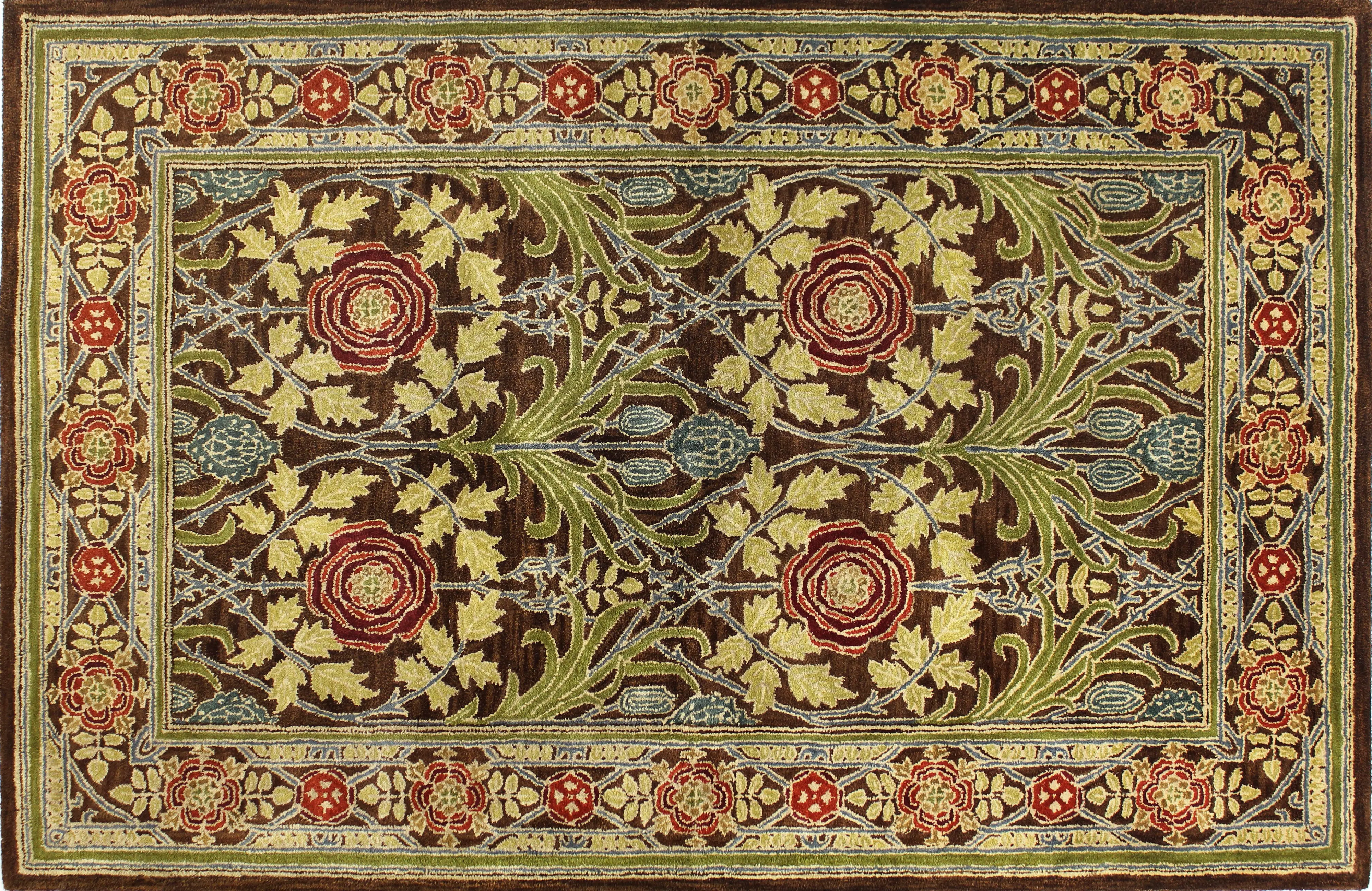 R128-CHOC-8X10-HG102 Wilshire 8 x 10 Hastings Chocolate Wool Area Rug-3
