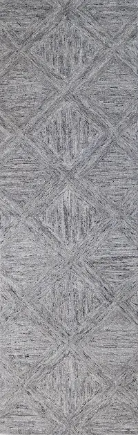 R130-GY-2.6X8-LC172 Verona Nayla Gray Wool Runner Rug