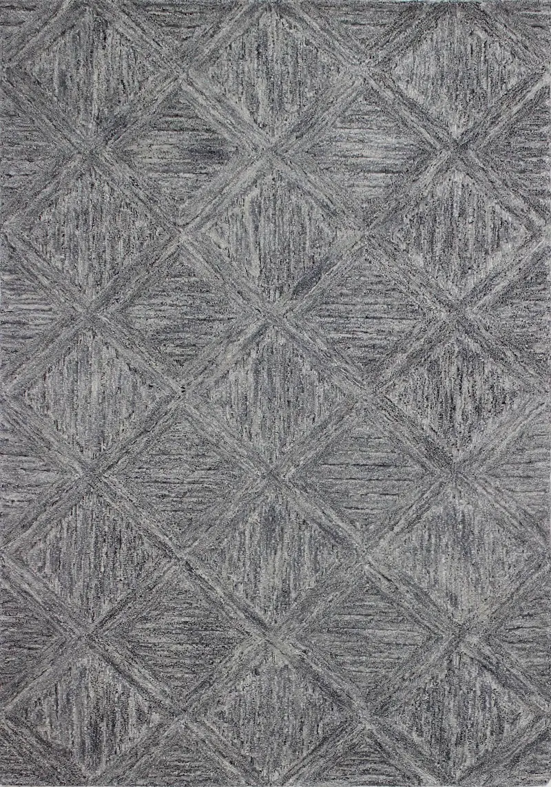Verona 9 x 12 Nayla Gray Wool Area Rug