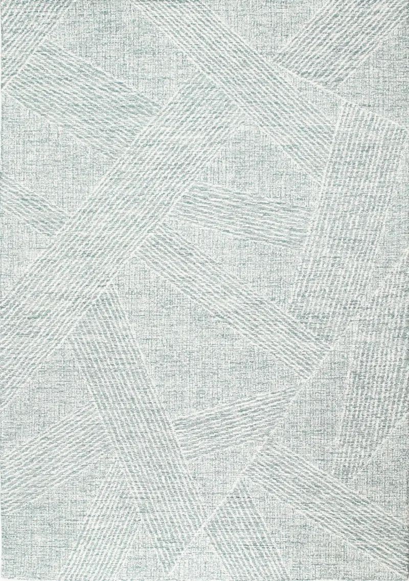 Valencia Nathanial 8 x 10 Abstract Teal Area Rug