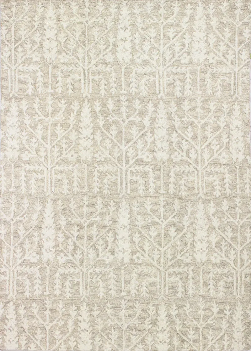 Valencia Novalee 5 x 8 Beige Wool Hand Tufted Area Rug
