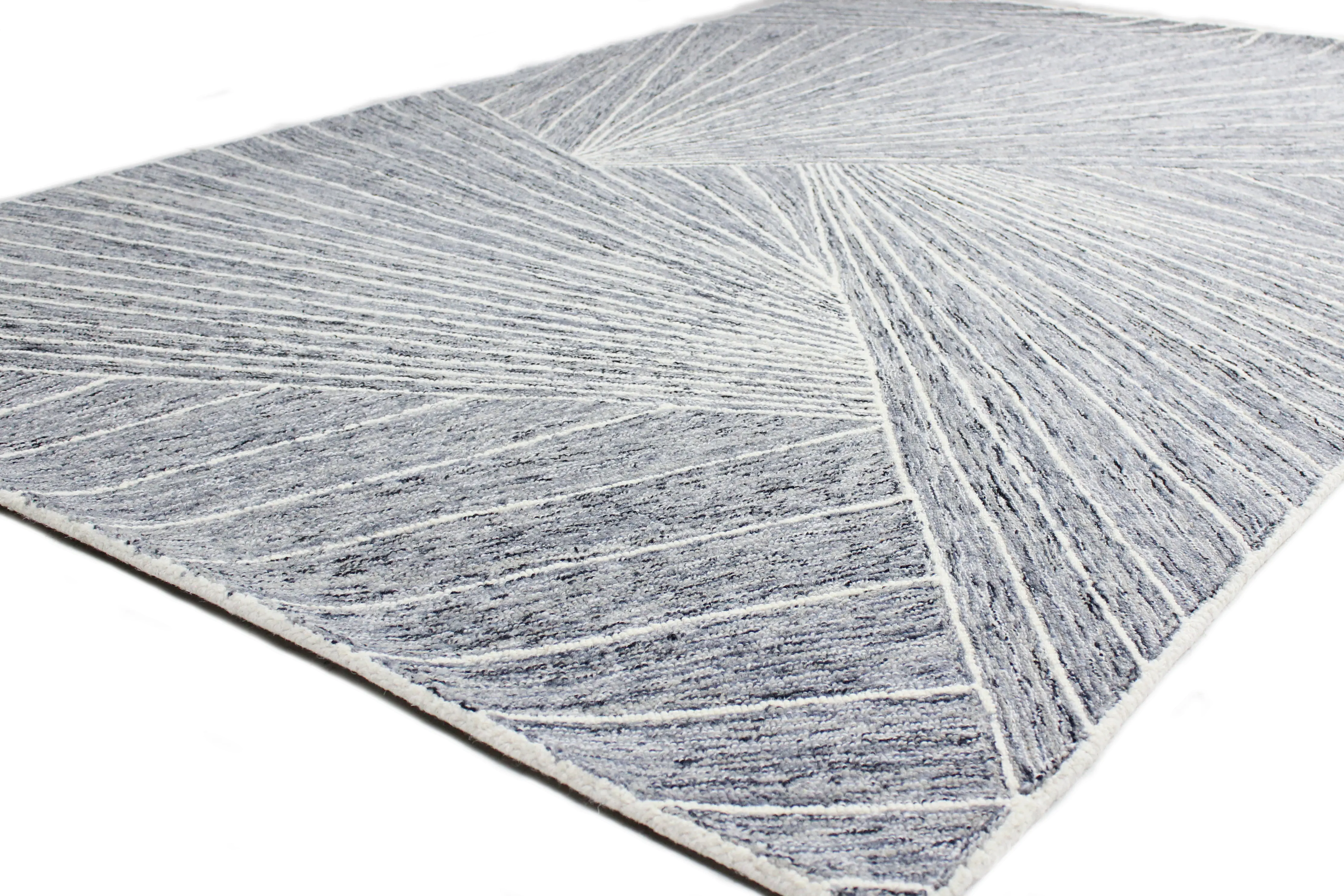 R131-GY-9X12-AL134 Valencia Neela 9 x 12 Gray Wool Hand Tufted Area Rug-1