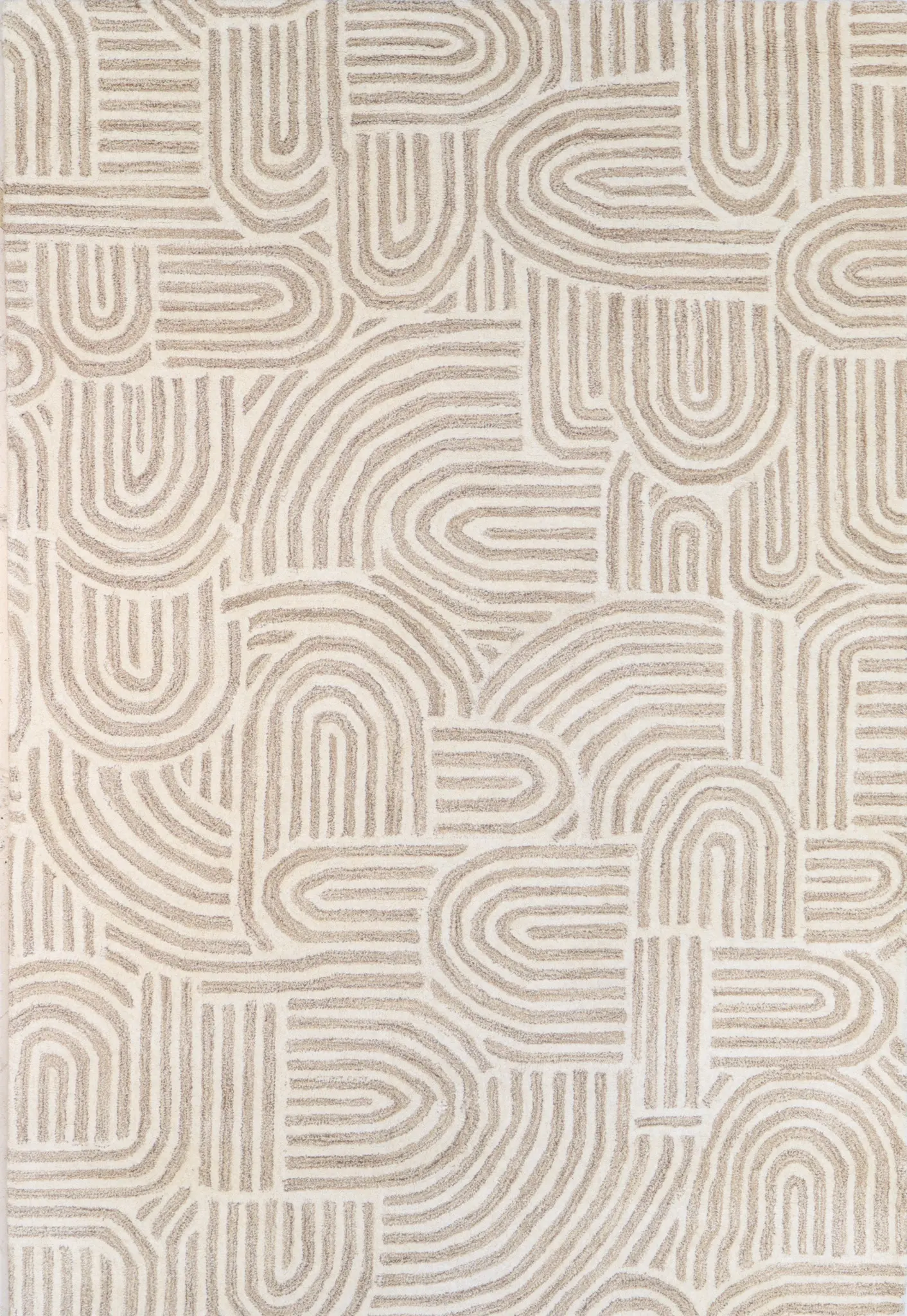 S185-BE-4X6-ST283 Chelsea Trenton 4 x 6 Beige Wool Hand Tufted Area Rug-2