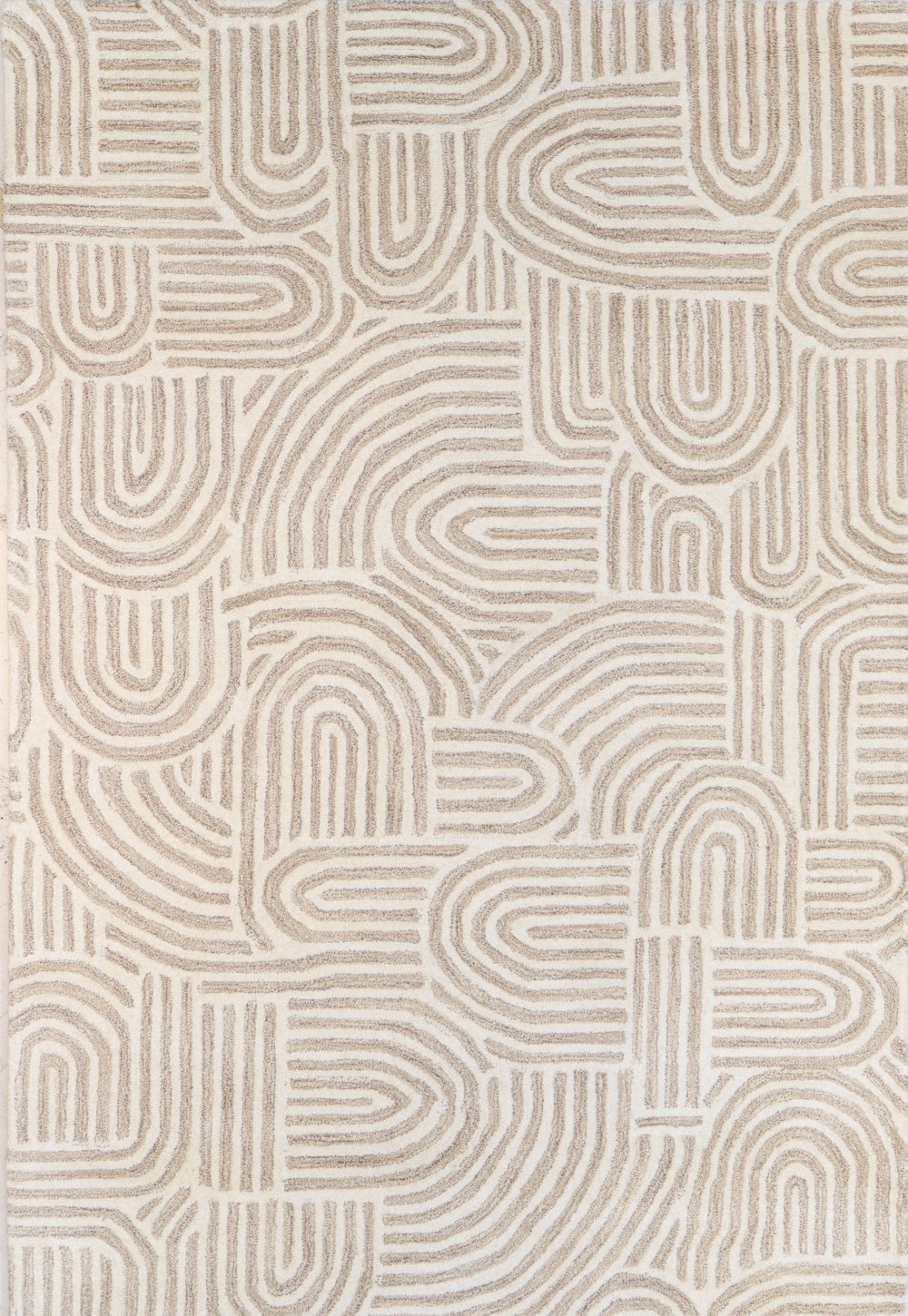 Chelsea Trenton 4 x 6 Beige Wool Hand Tufted Area Rug