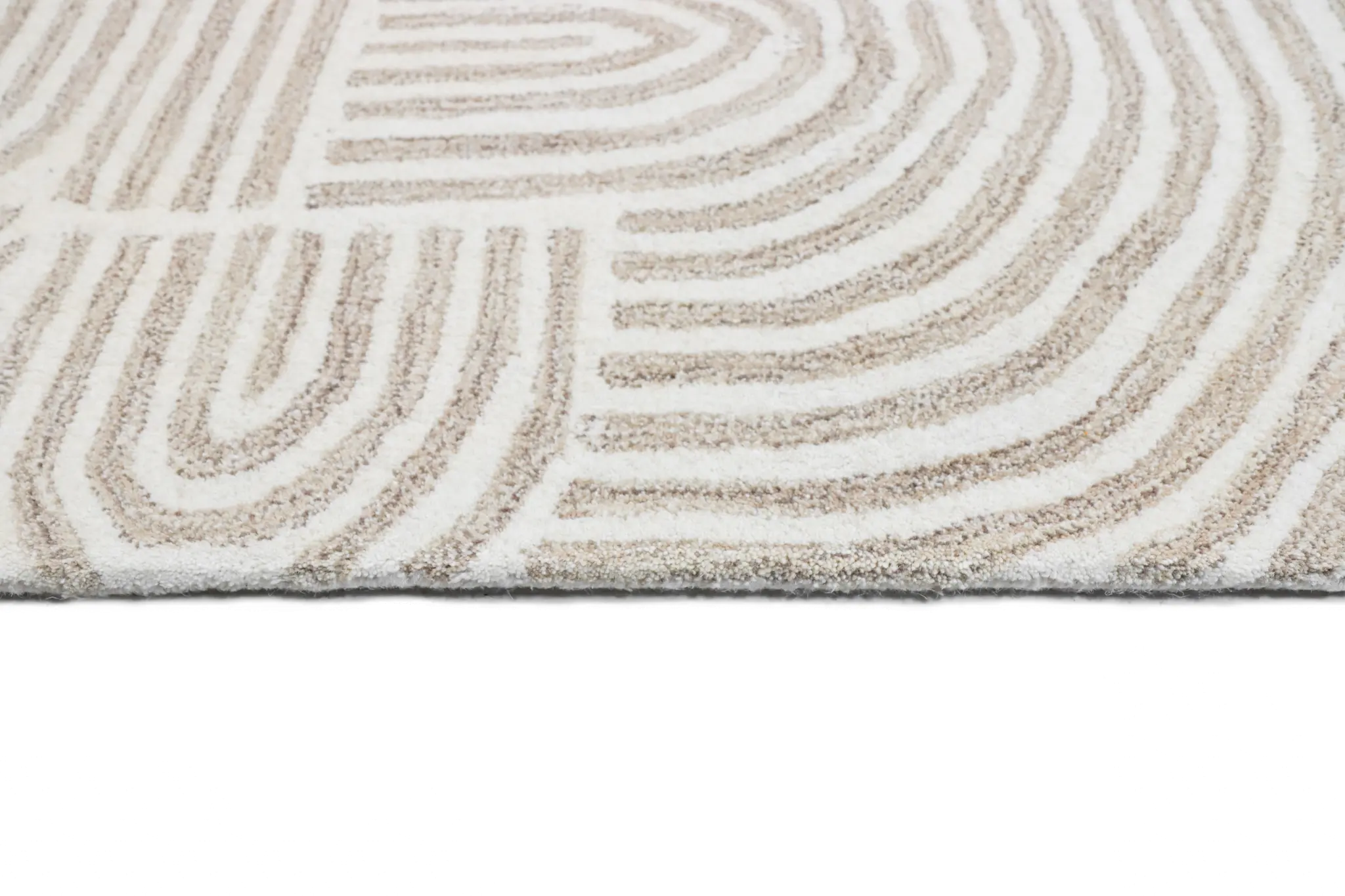 S185-BE-4X6-ST283 Chelsea Trenton 4 x 6 Beige Wool Hand Tufted Area Rug-5