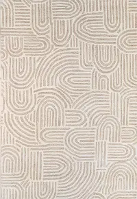 S185-BE-5X8-ST283 Chelsea Trenton 5 x 8 Beige Wool Hand Tufted Area Rug