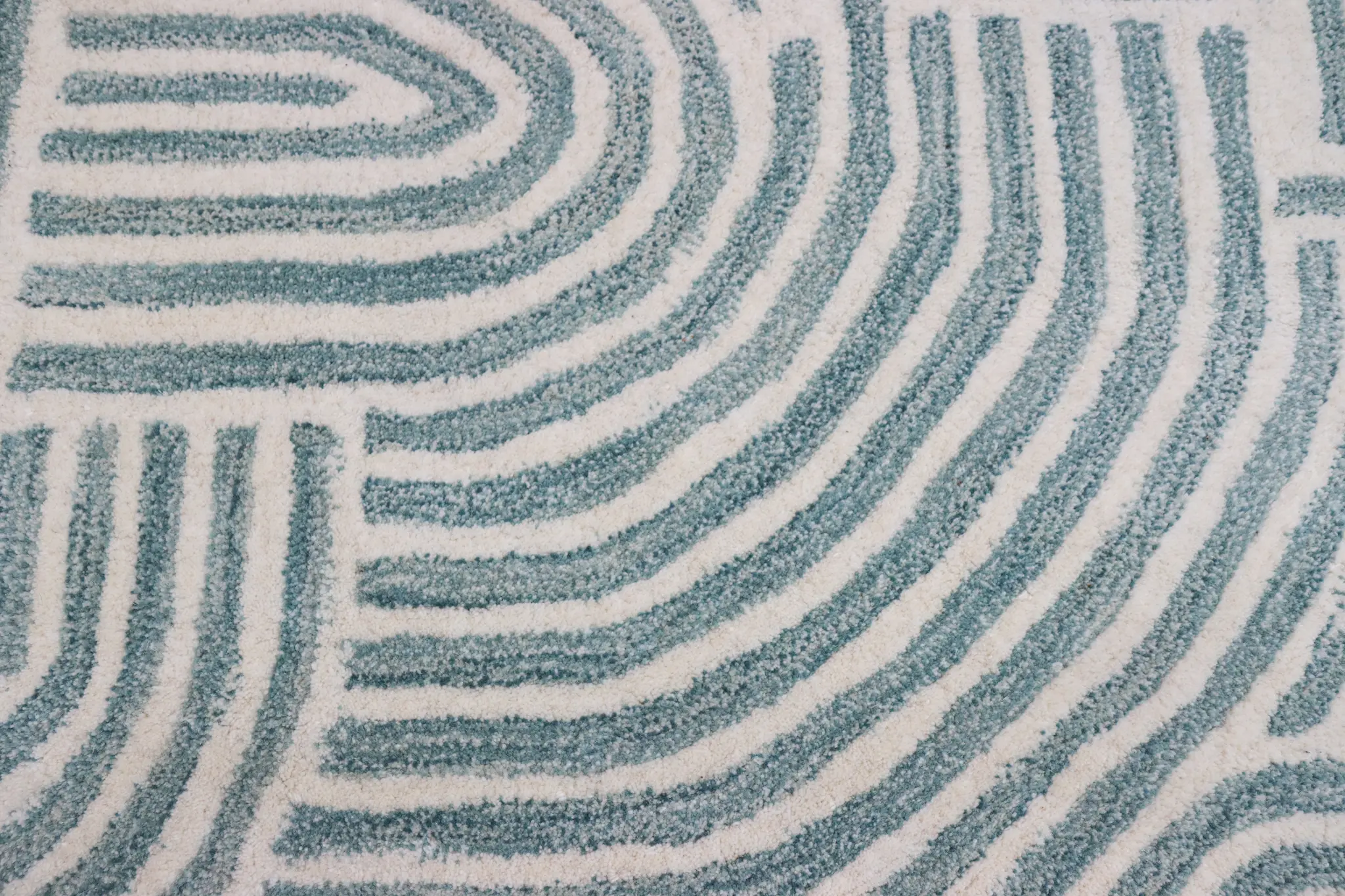 S185-IVTE-2.6X8-ST283 Chelsea Trenton Teal Wool Hand Tufted Runner Rug-6