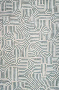 S185-IVTE-8X10-ST283 Chelsea Trenton 8 x 10 Teal Wool Hand Tufted Area Rug