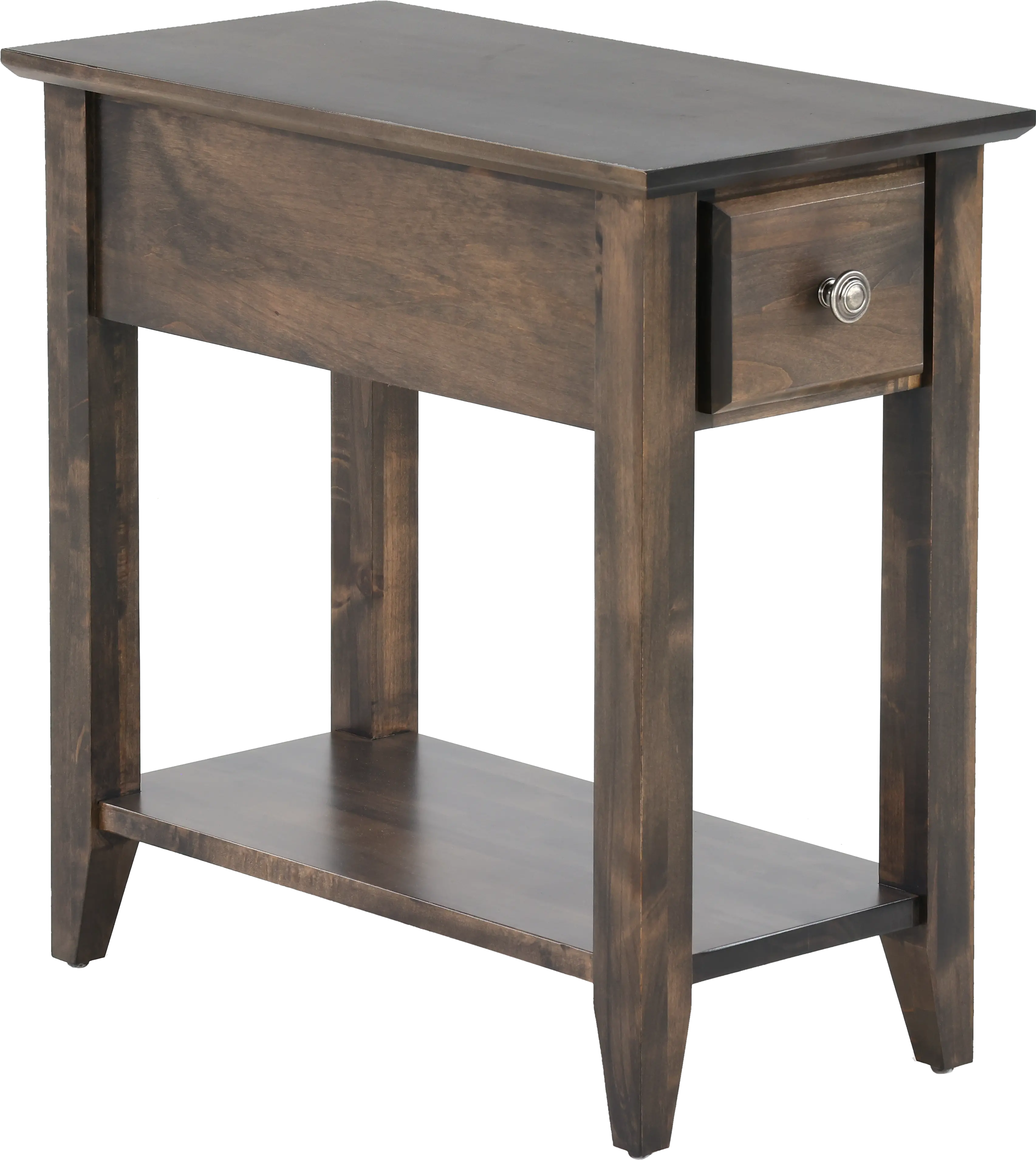 Archbold Dark Brown Chairside Table-1