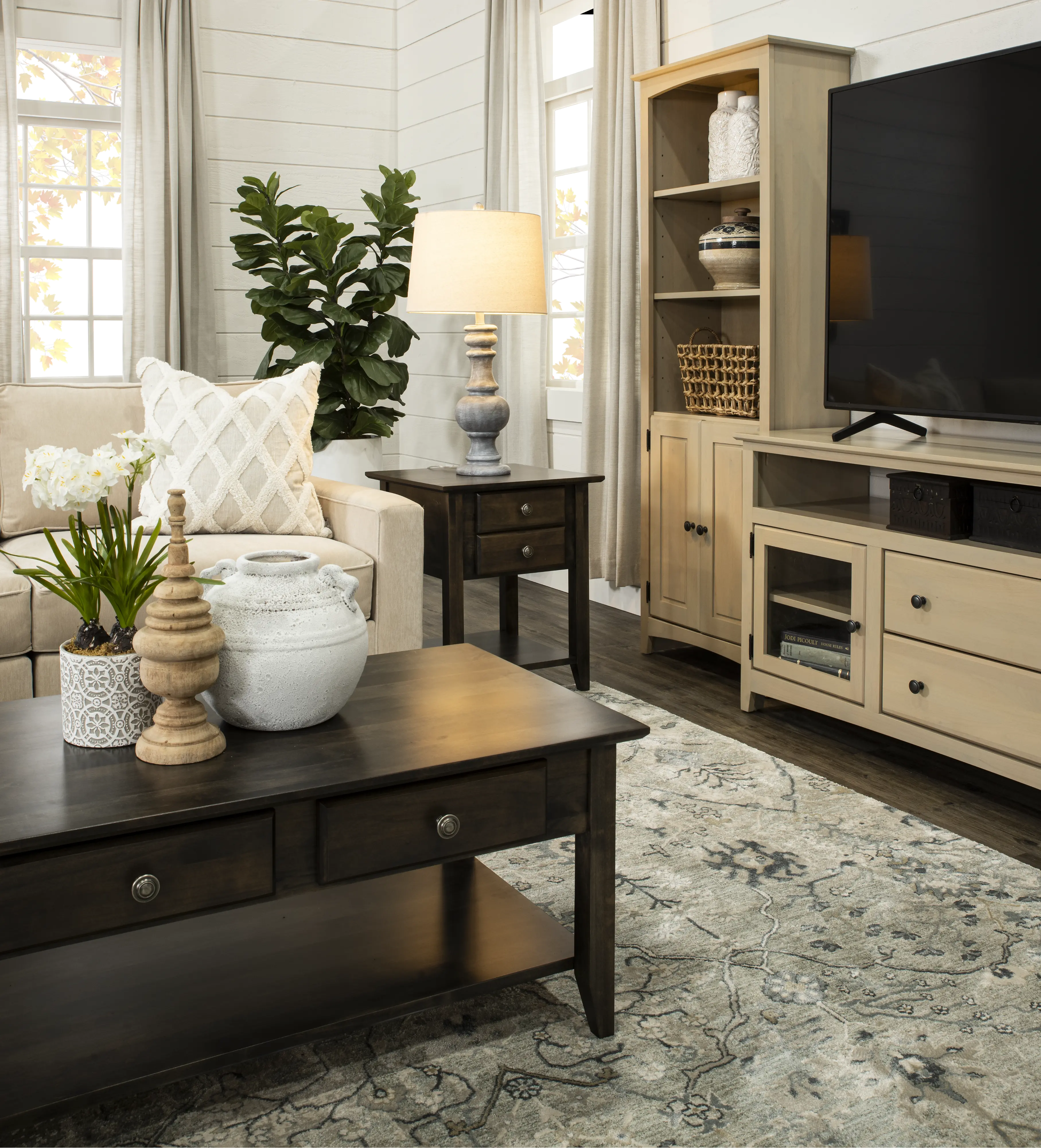 Archbold Dark Brown Chairside Table-13