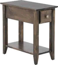 Archbold Dark Brown Chairside Table