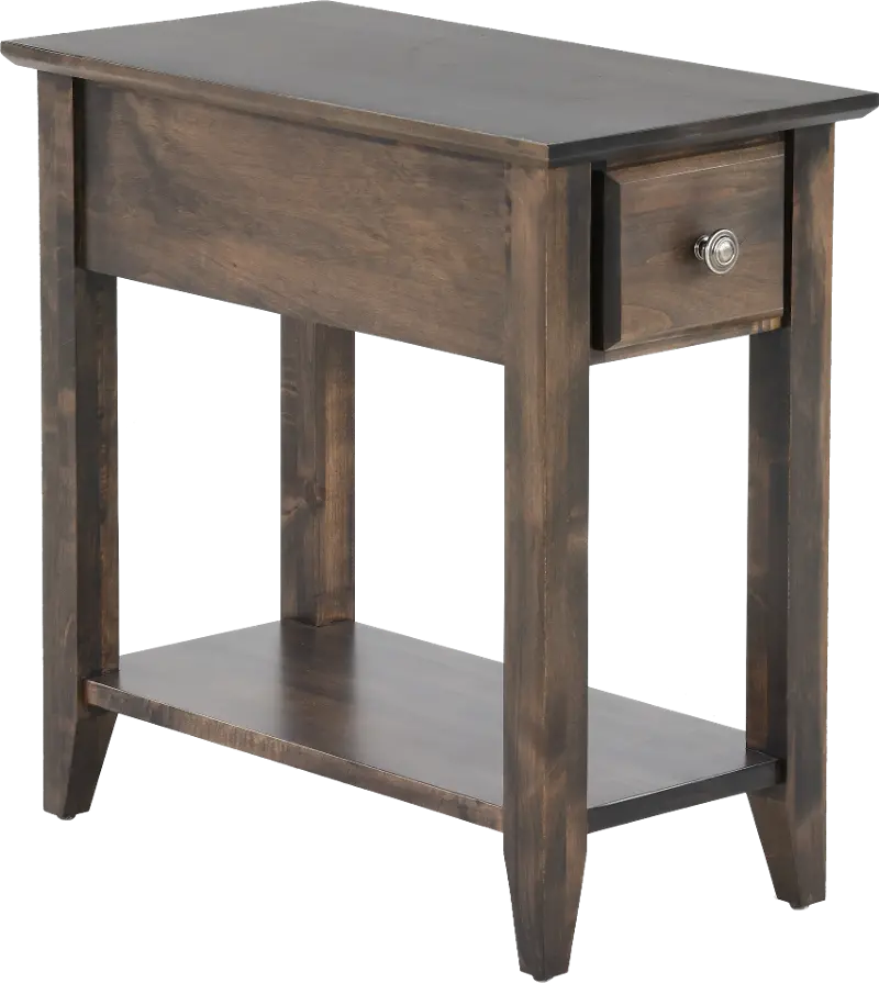 Archbold Dark Brown Chairside Table