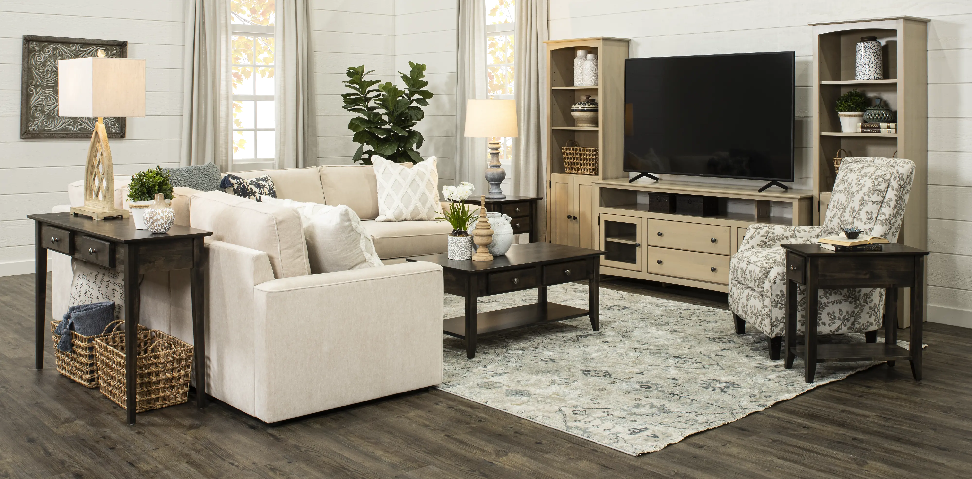 Archbold Dark Brown Chairside Table-2