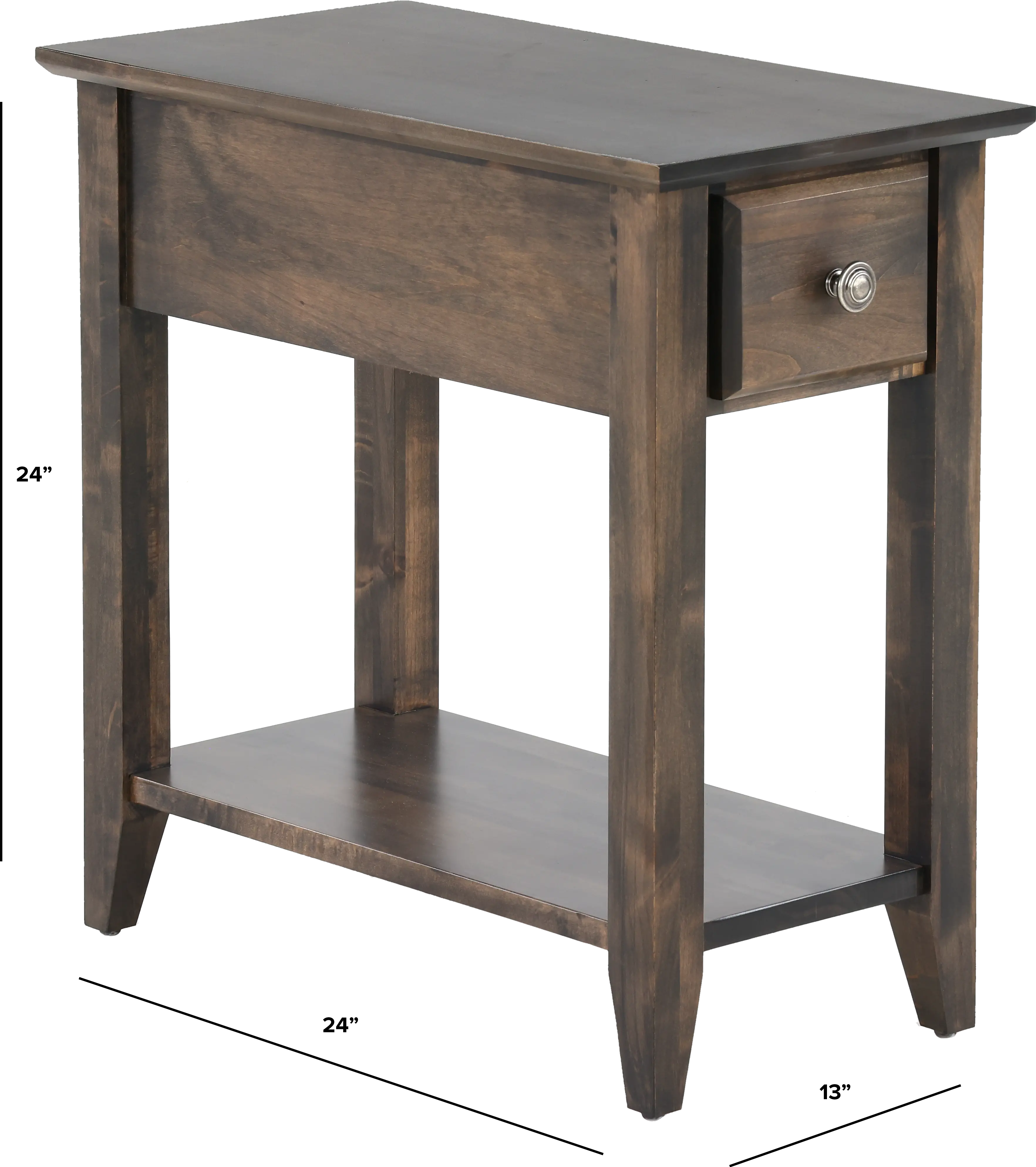 Archbold Dark Brown Chairside Table-3