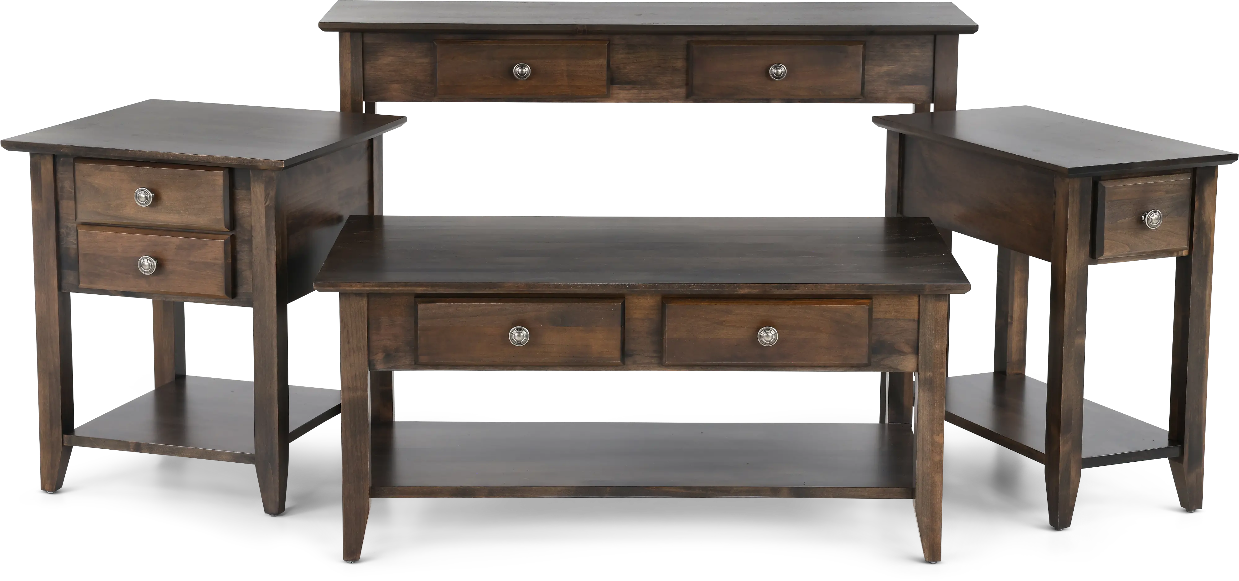 Archbold Dark Brown Chairside Table-5