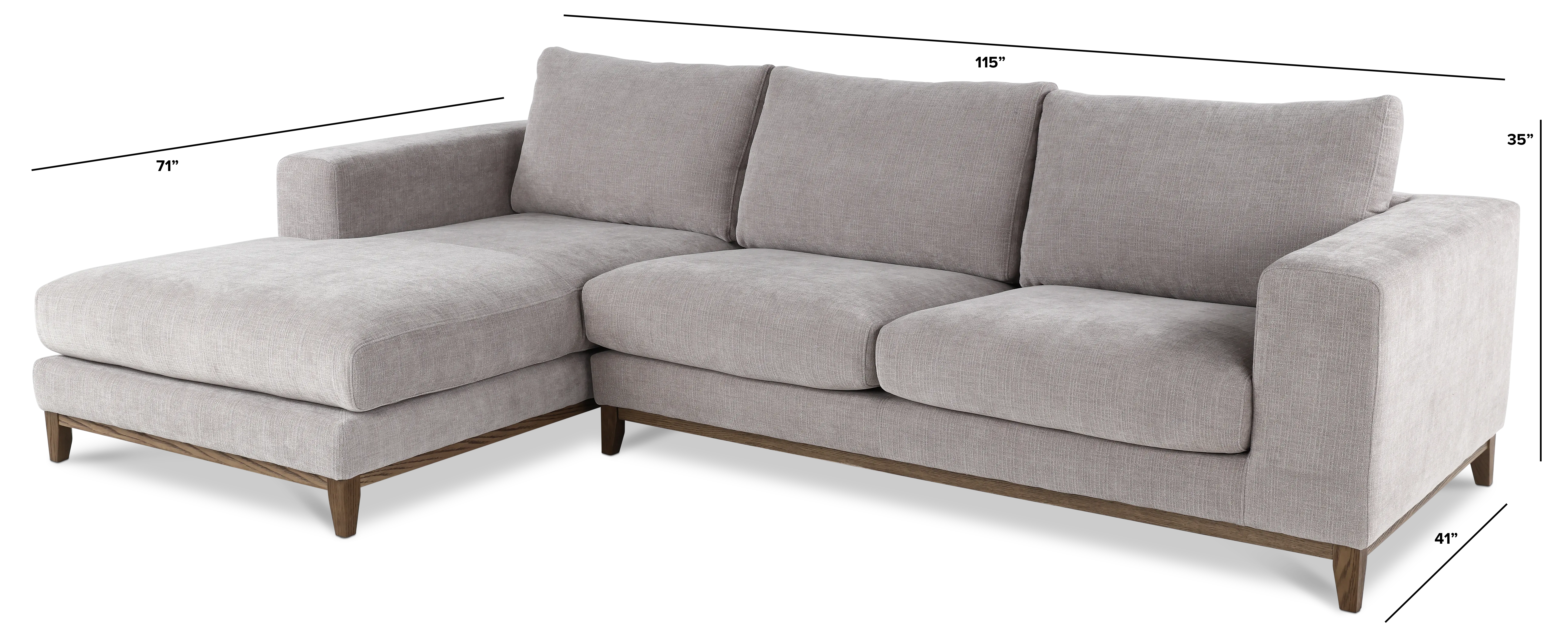 Oliver Gray 2 Piece Chaise Sectional-3