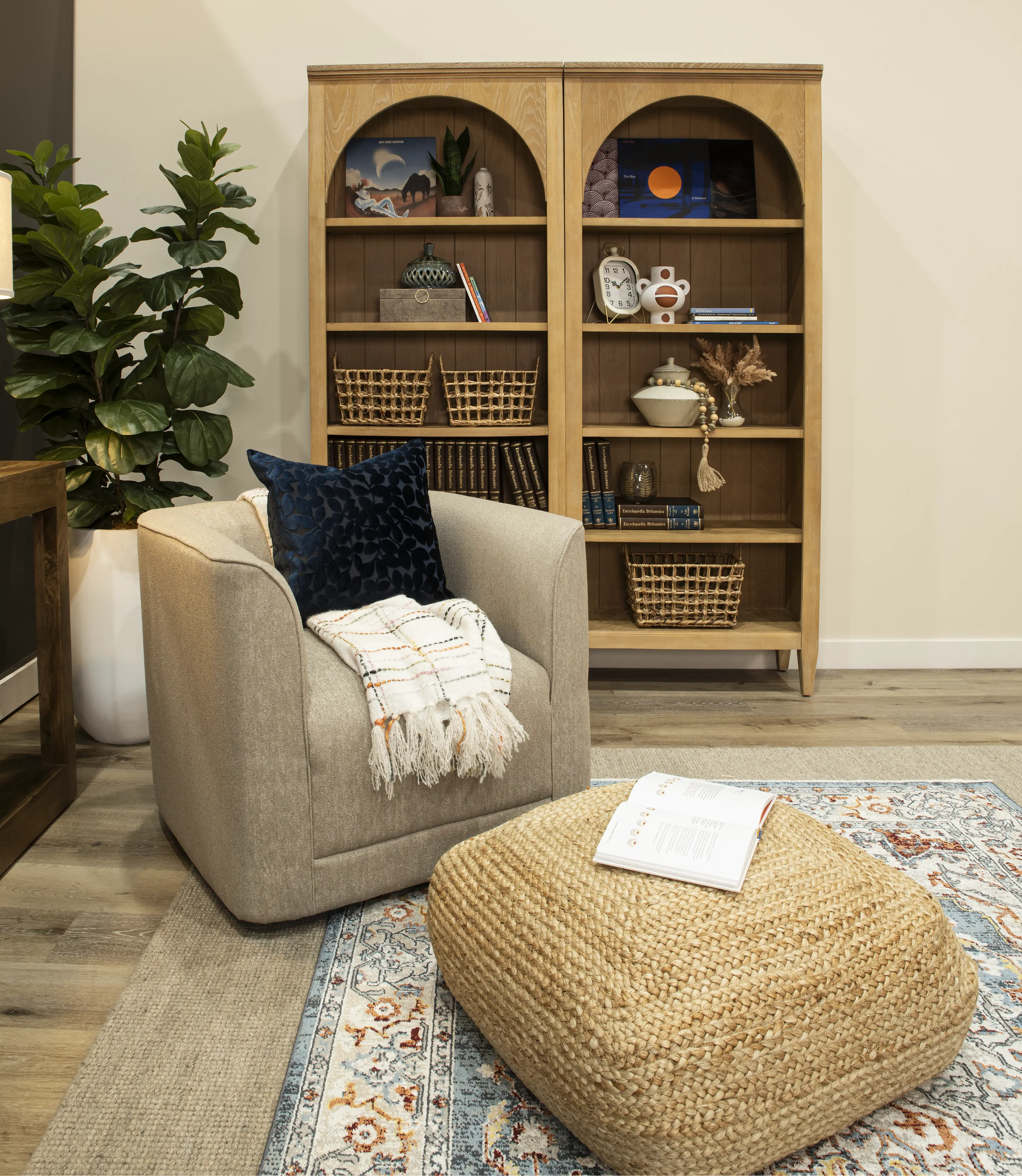 Laurel Natural Oak Bookcase-9